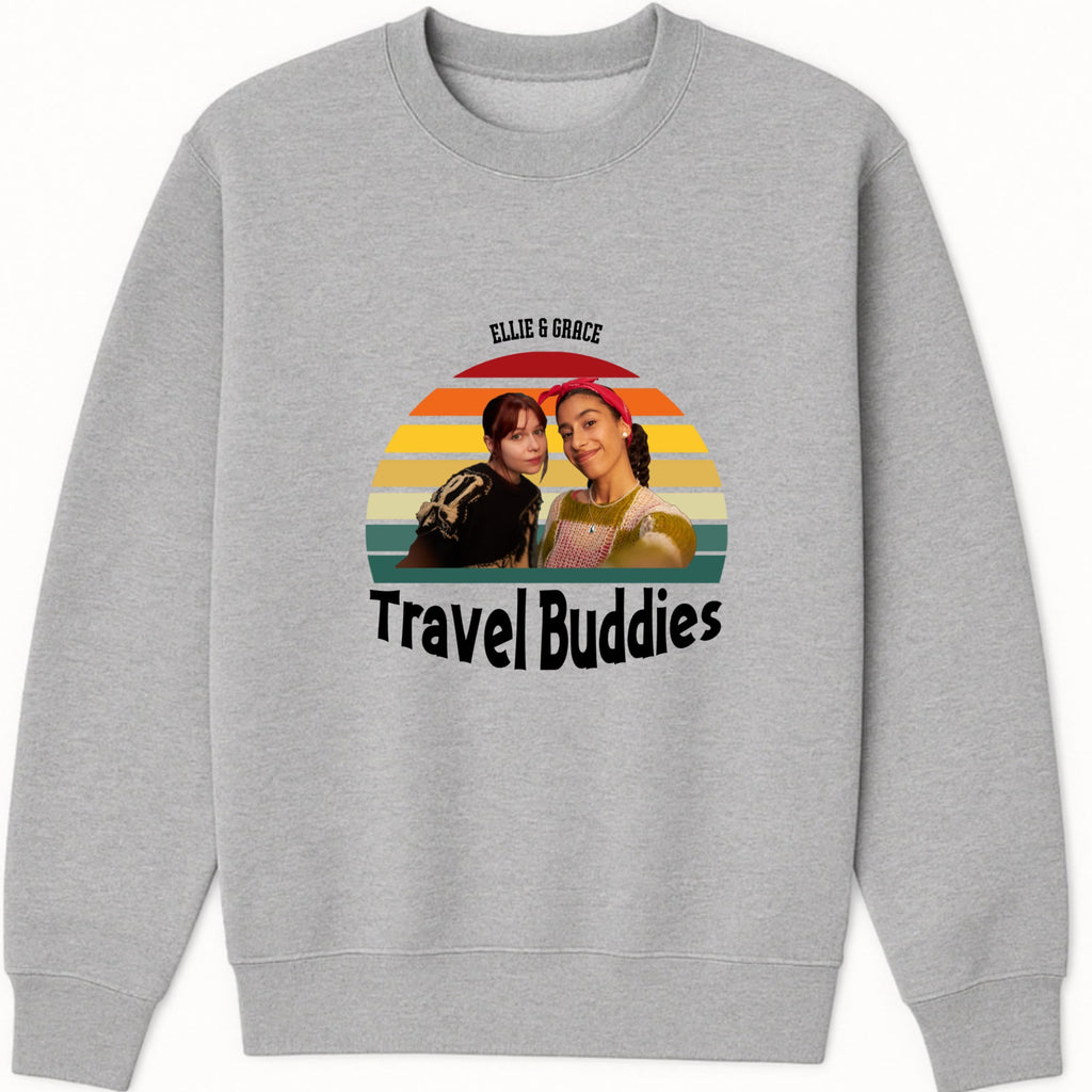 Travel Buddies Sweatshirt hero product mockup