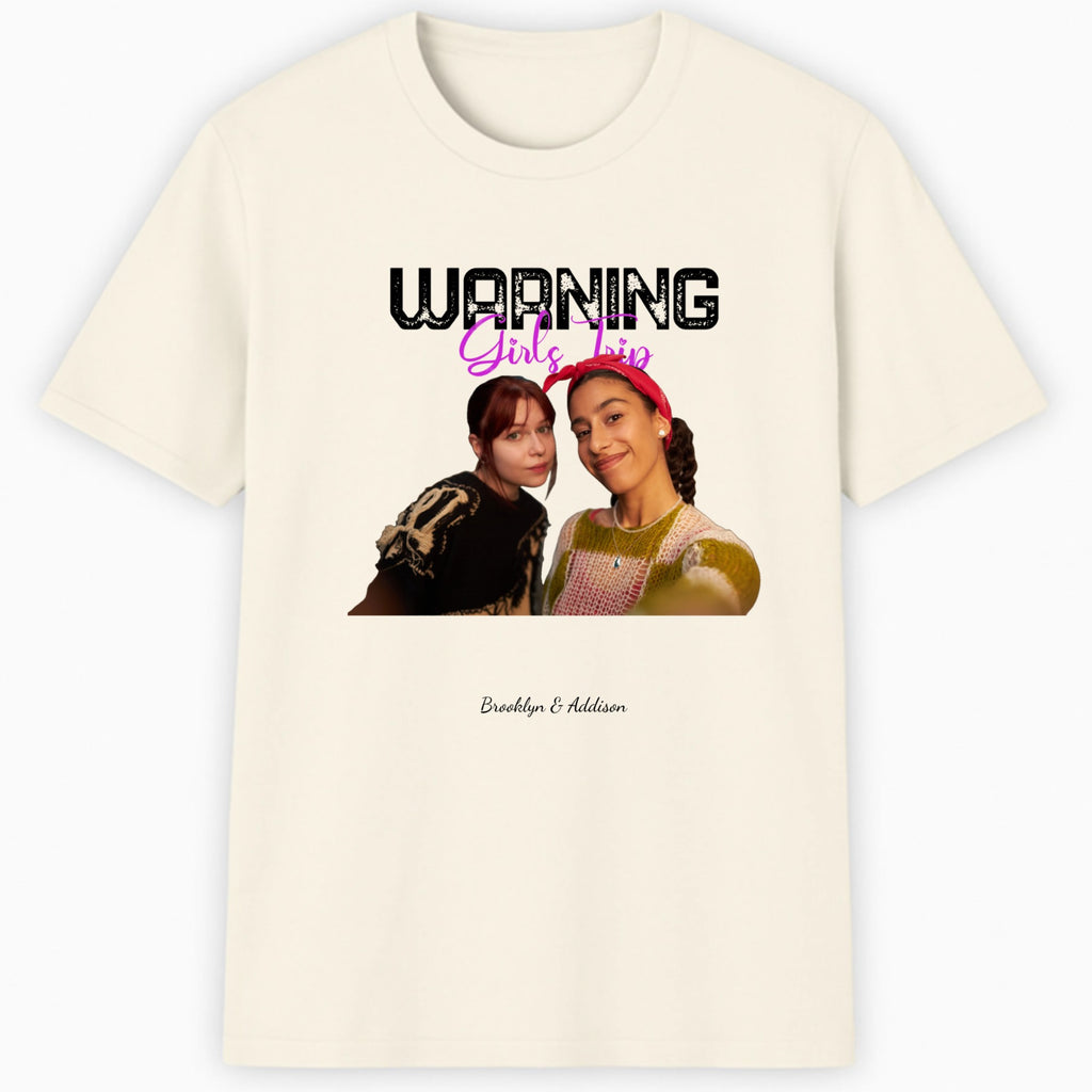 Warning Girl Trip in Progress Classic T-Shirt hero product mockup