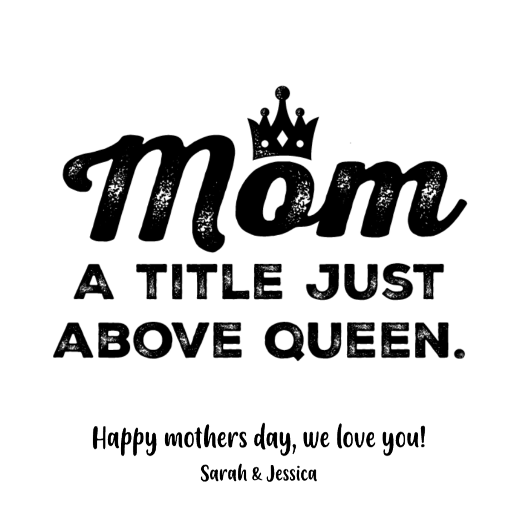 Mom, a title just above Queen Classic T-Shirt color variation 1