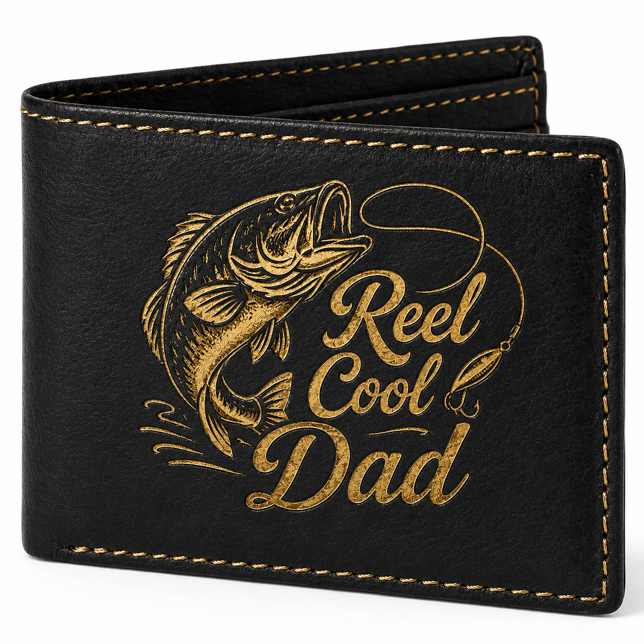 Reel Cool Dad Wallet - Black / Gold