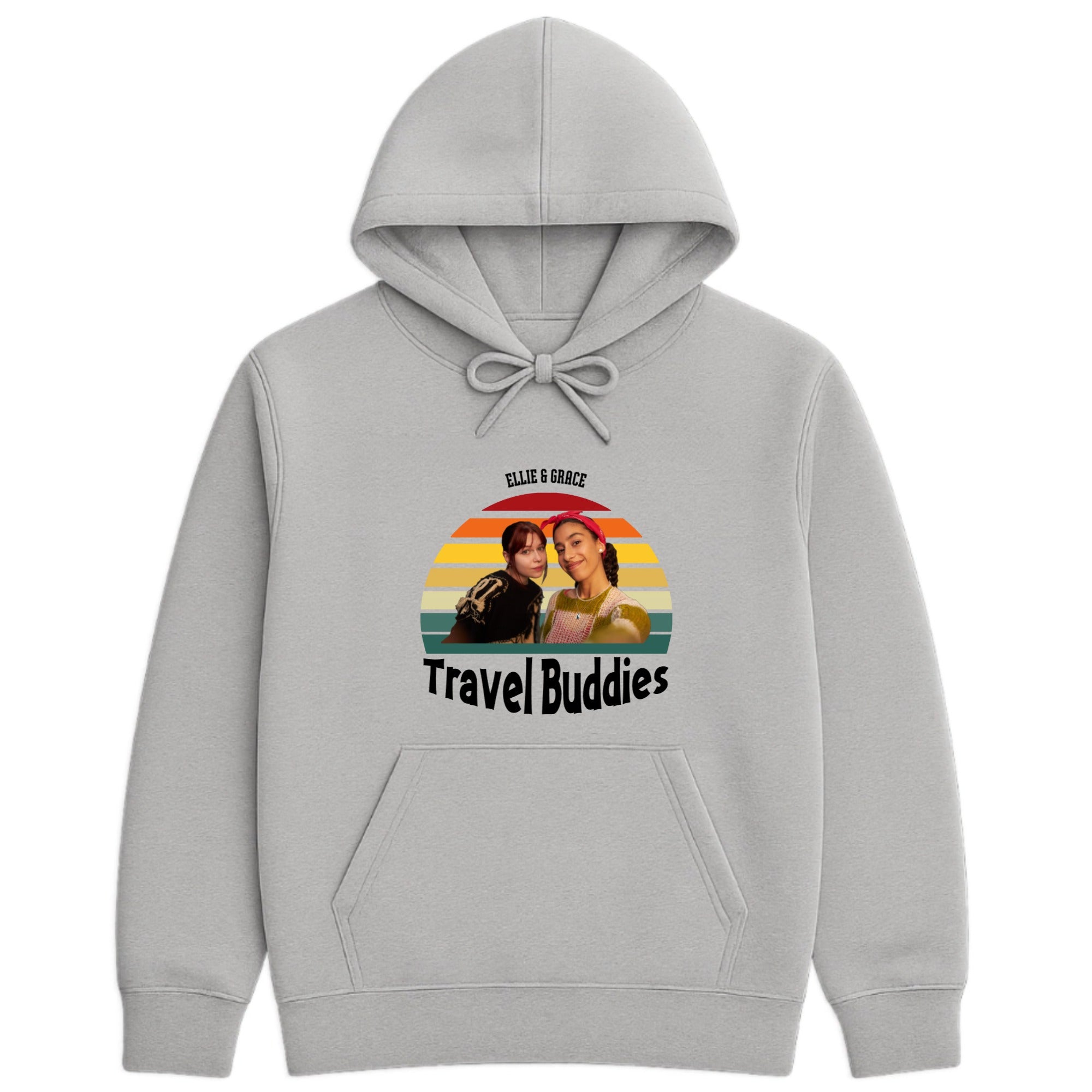 Travel Buddies Hoodie hero product mockup