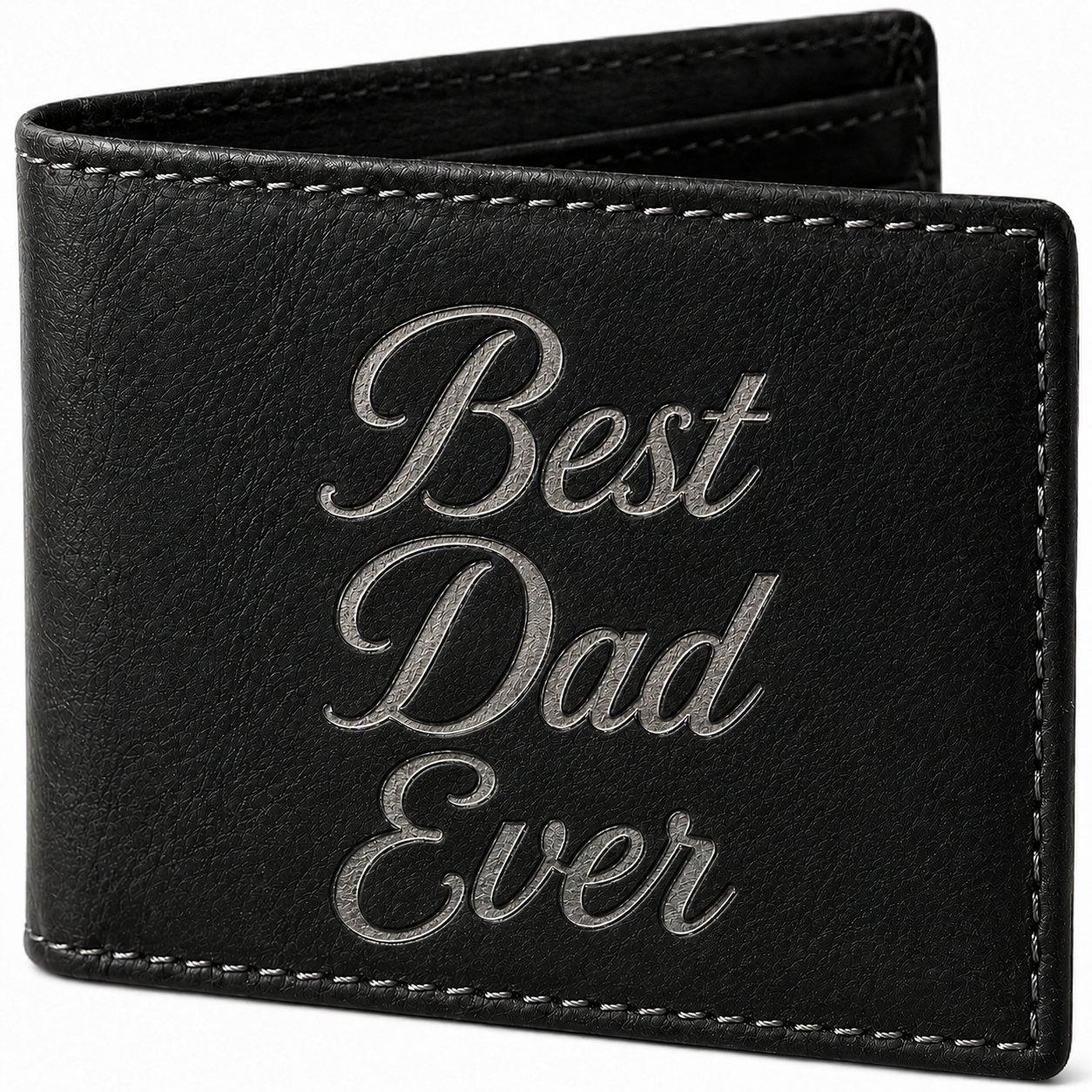 Best Dad Ever Wallet - Black / Silver