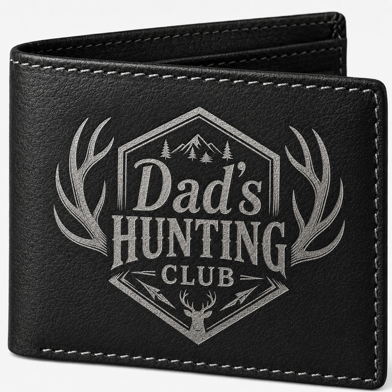 Dad's Hunting Club Wallet - Black / Silver