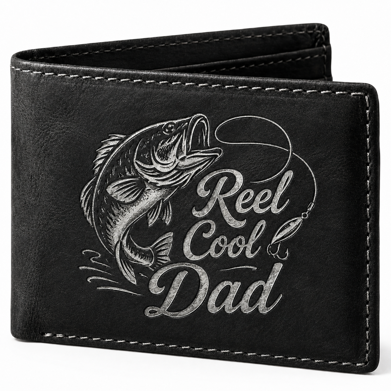 Reel Cool Dad Wallet - Black / Silver