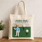 Golfer Dad Tote Bag hero product mockup