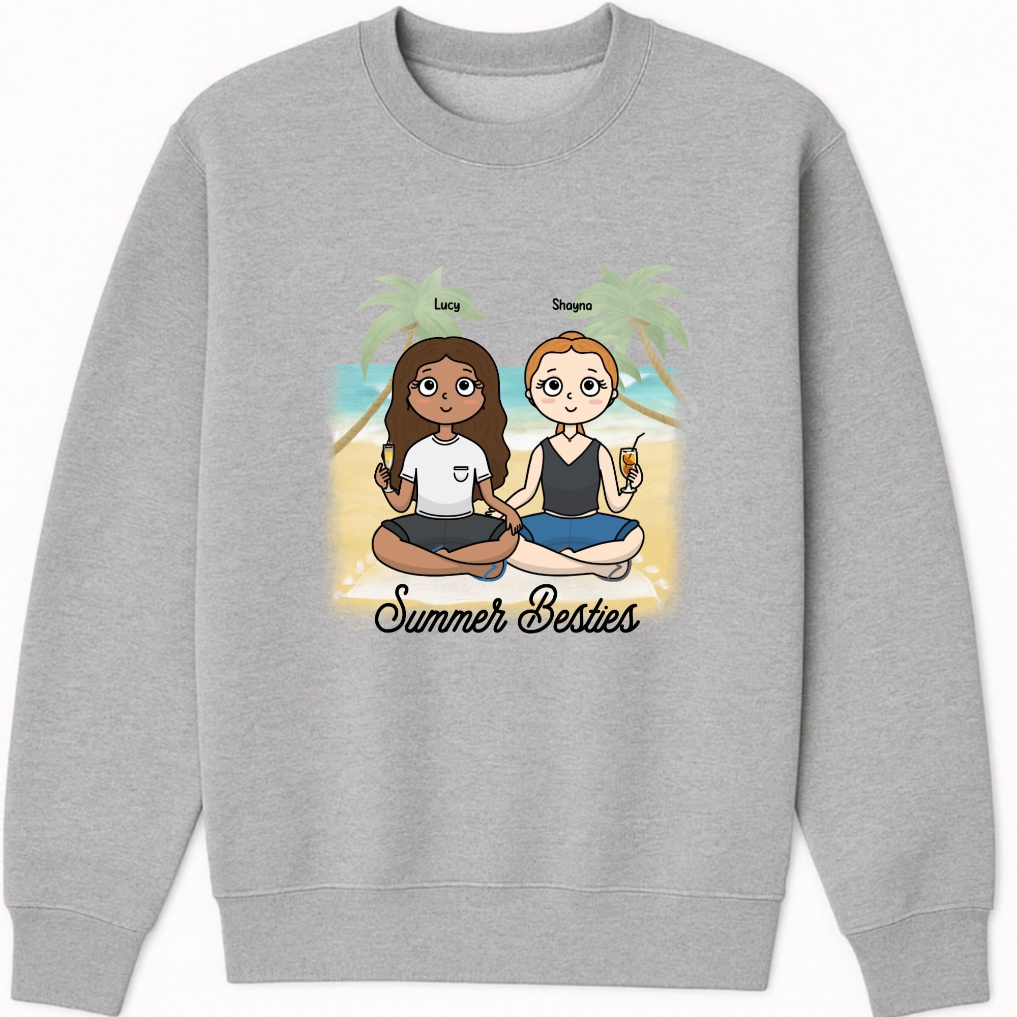 Summer Besties Sweatshirt hero product mockup