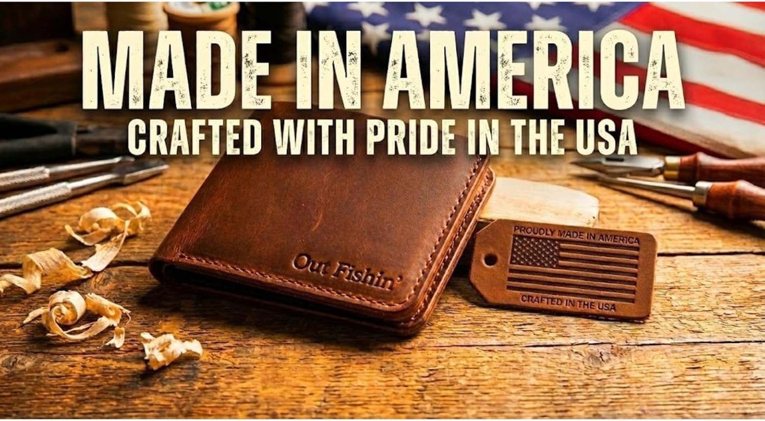 Best Dad Ever Wallet - Made in America detail