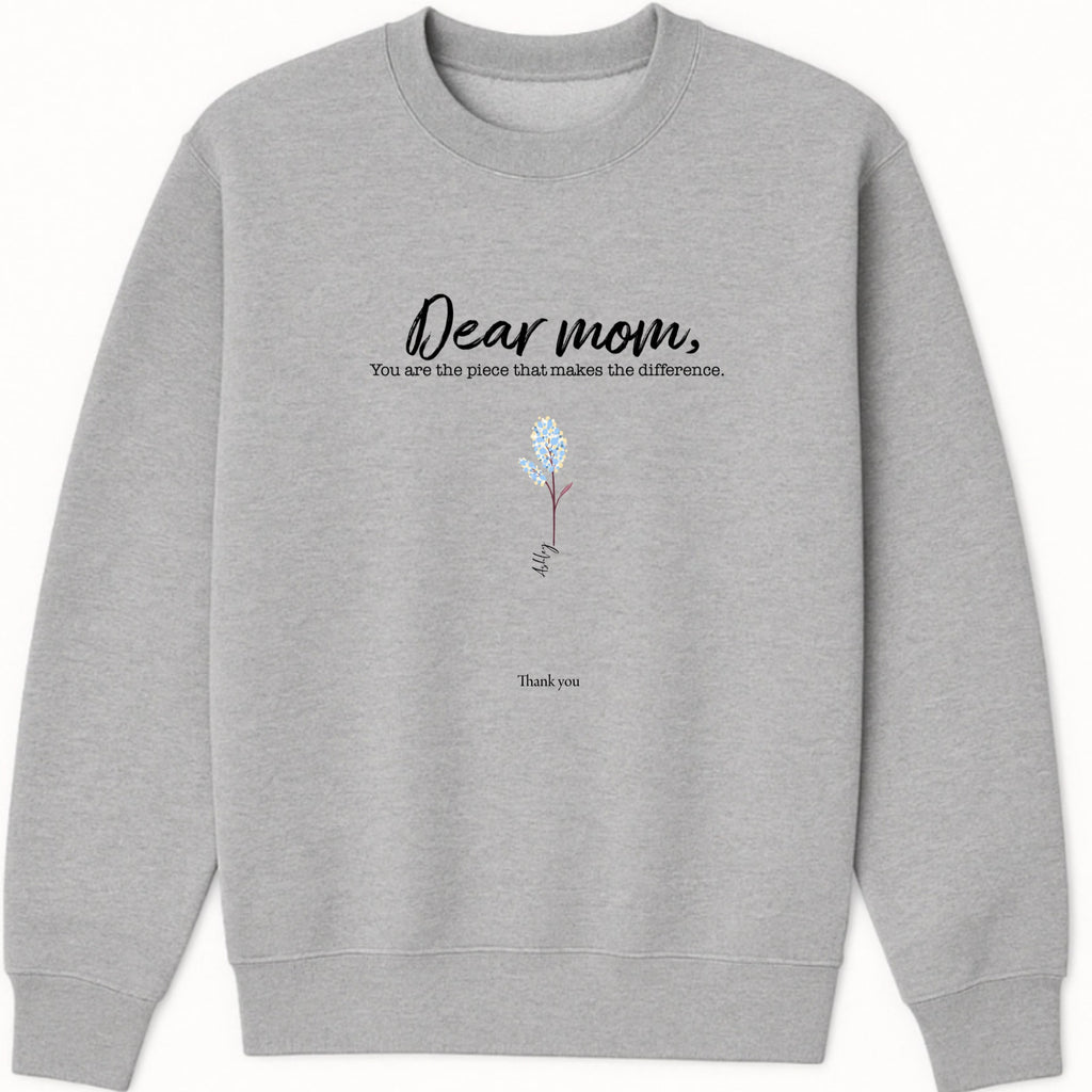 Dear mom... Sweatshirt hero product mockup