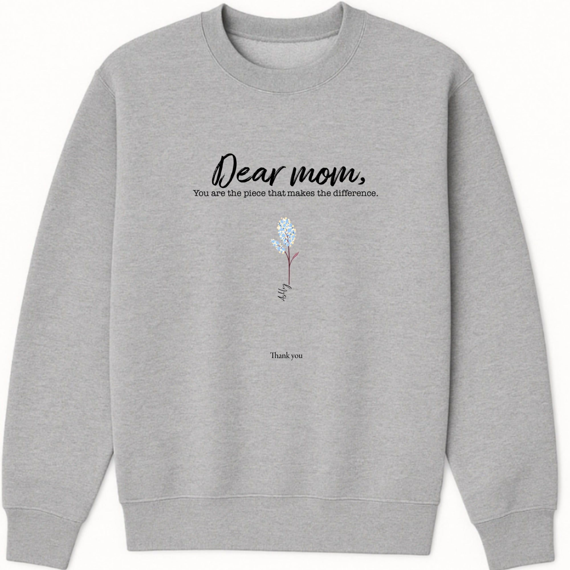 Dear mom... Sweatshirt hero product mockup