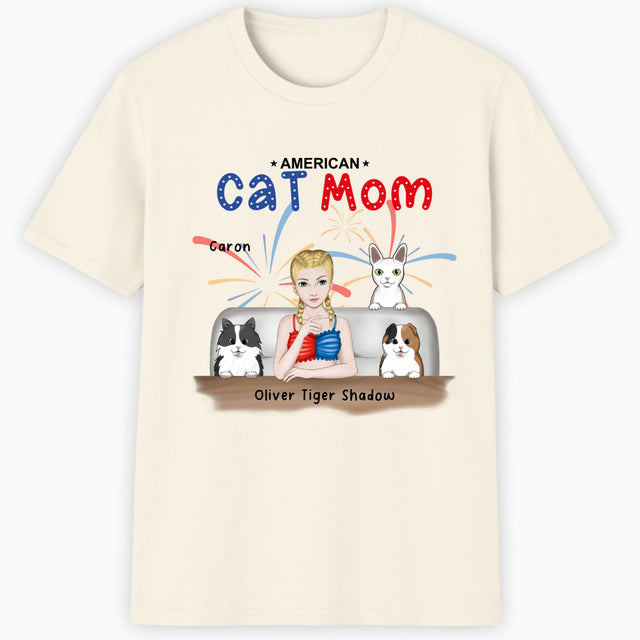 American Cat Mom Classic T-Shirt
