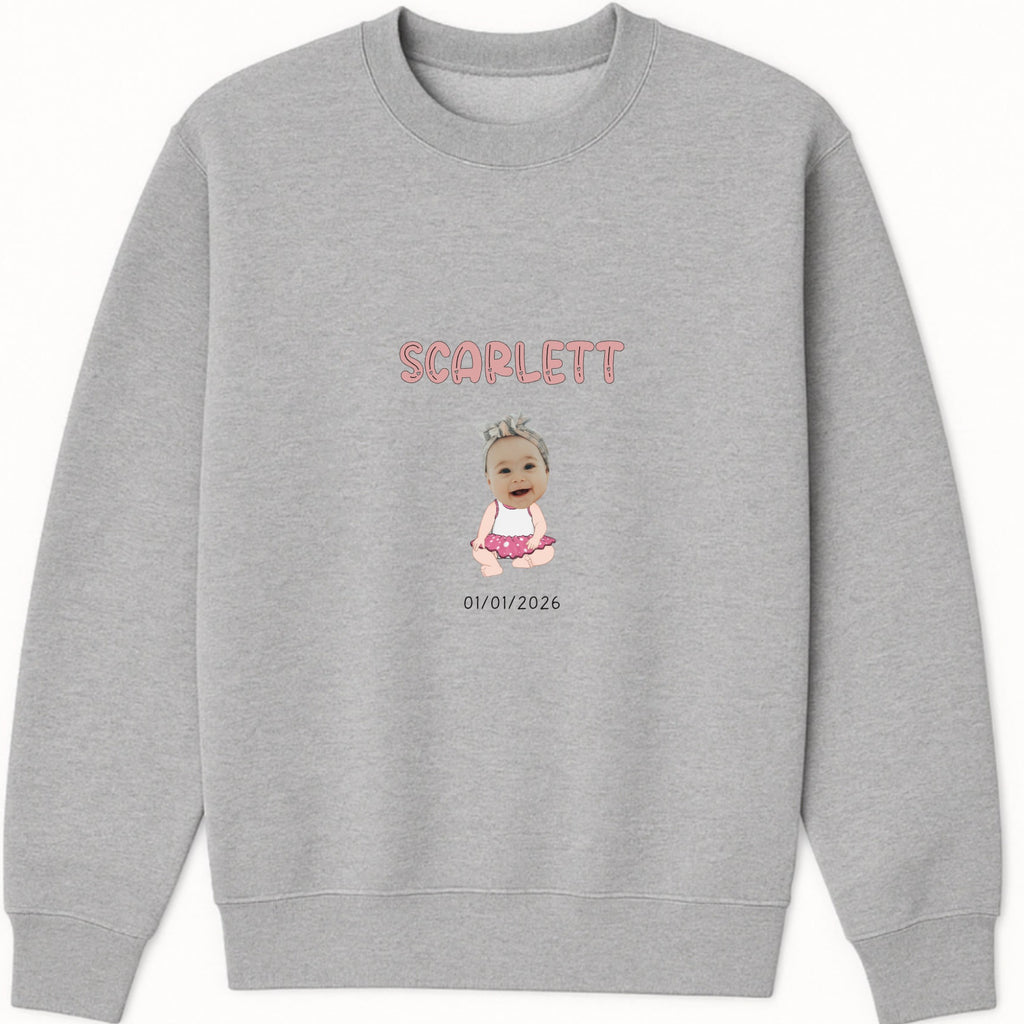 Baby Face Cutout Sweatshirt hero product mockup