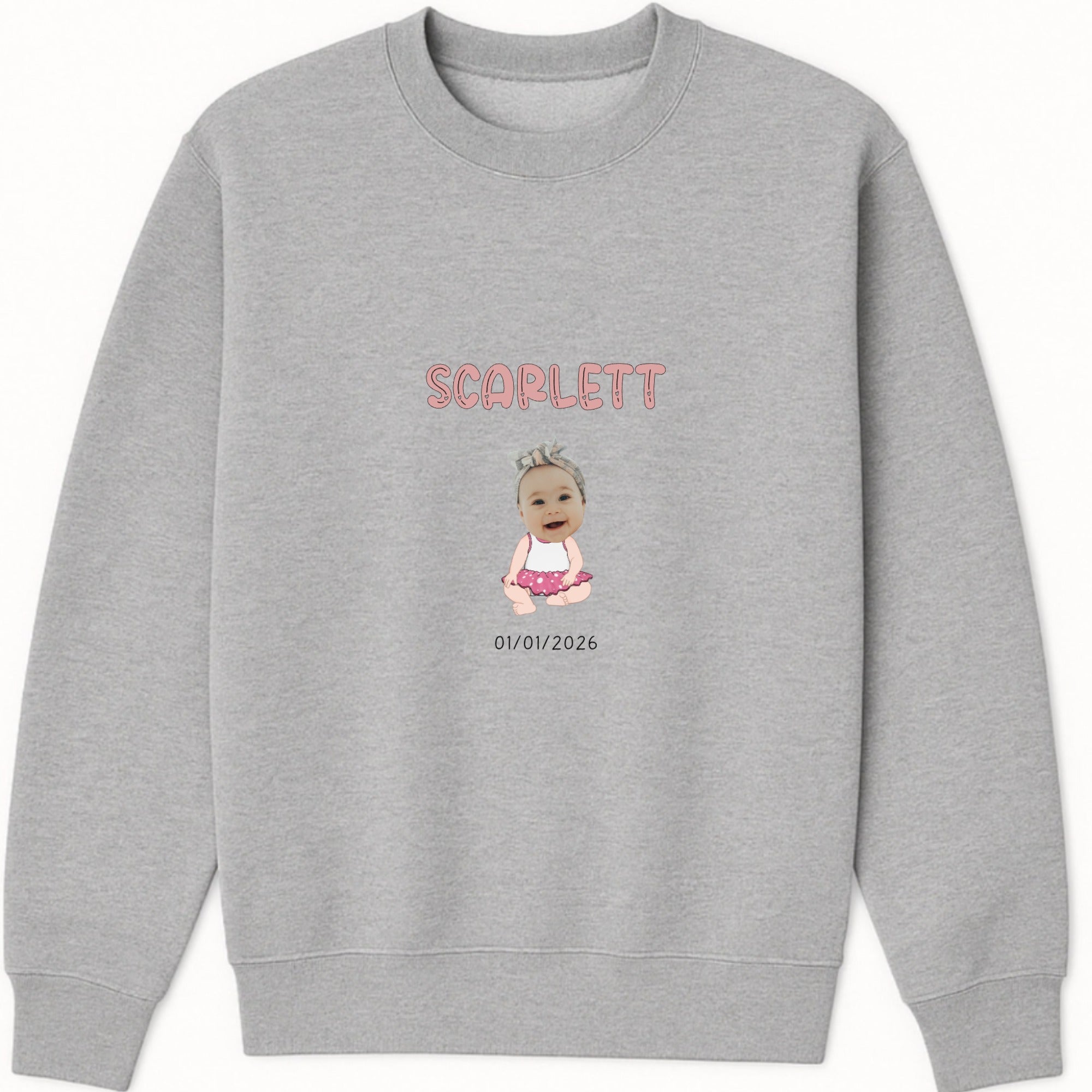 Baby Face Cutout Sweatshirt hero product mockup