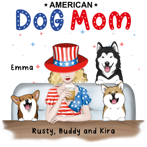American Dog Mom Sweatshirt alternate product view 2