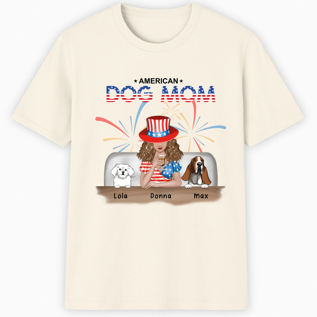 American Dog Mom Classic T-Shirt hero product mockup