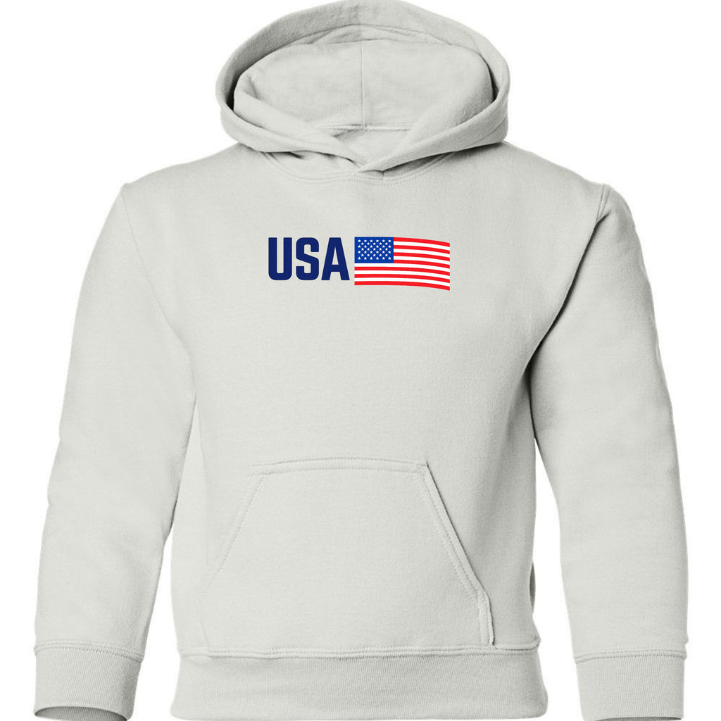 USA Youth Hoodie - White front mockup