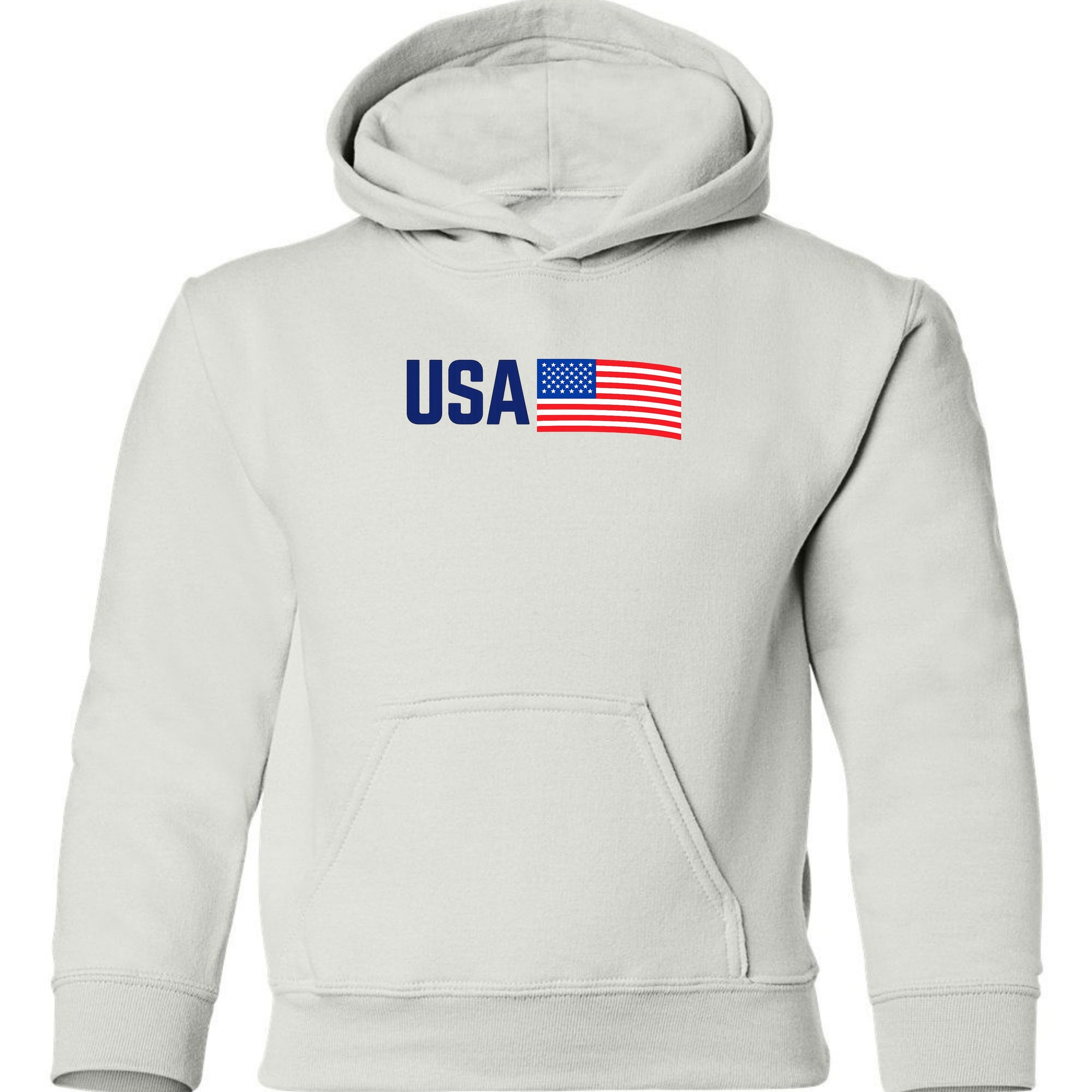 USA Youth Hoodie - White front mockup