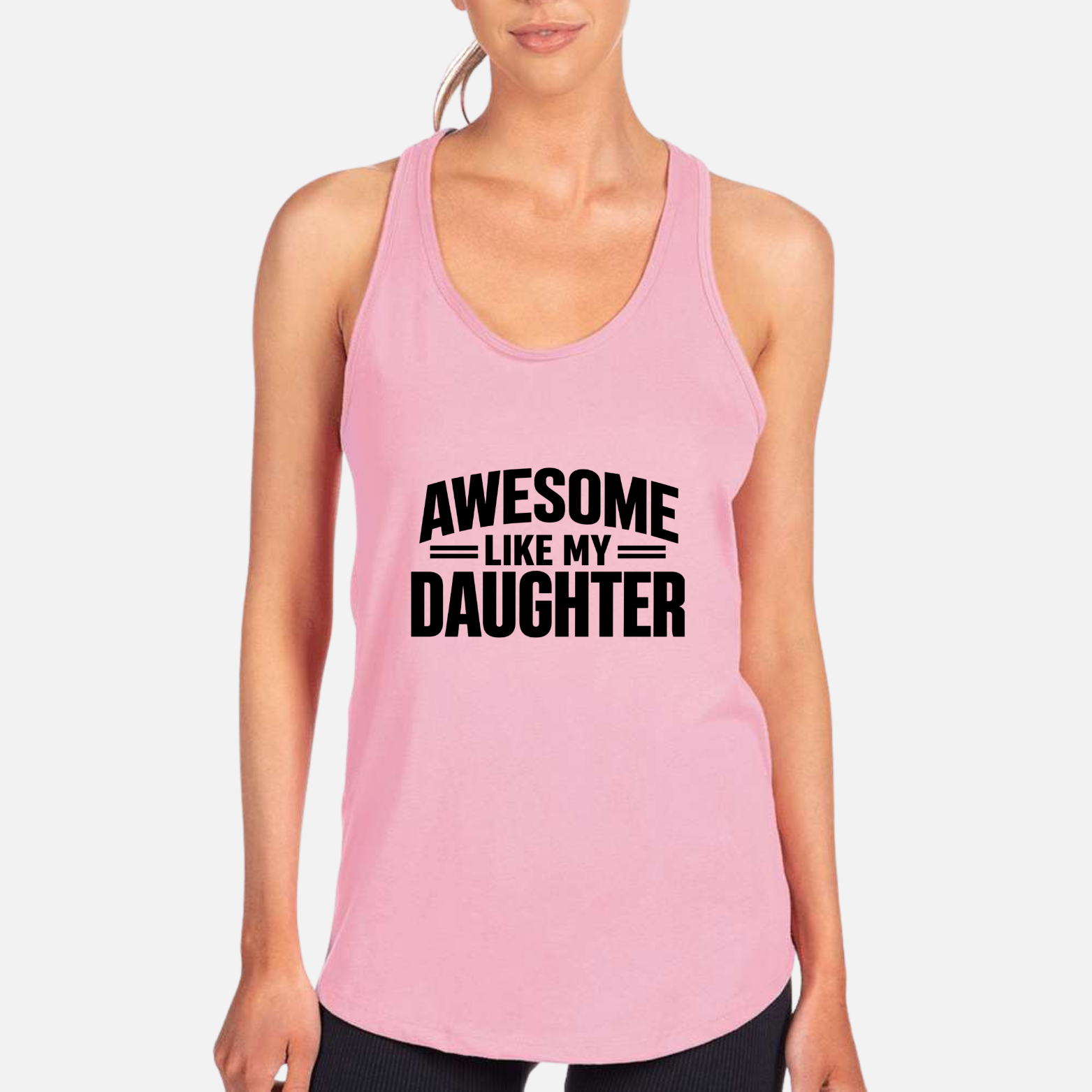 Awesome Like My Daughter Women's Racerback Tank - Lilac front mockup