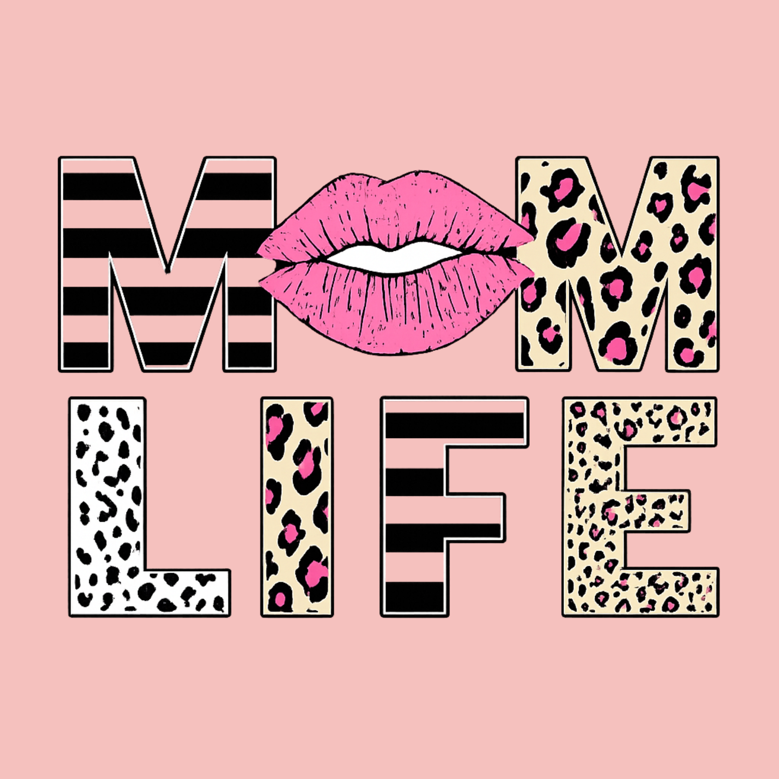 Mom Life Hoodie - Pink design preview
