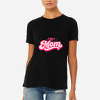 Mom Heart Women's Ultra-Premium Triblend T-Shirt - Black front mockup