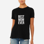Best Mom Ever Women's Ultra-Premium Triblend T-Shirt - Black front mockup