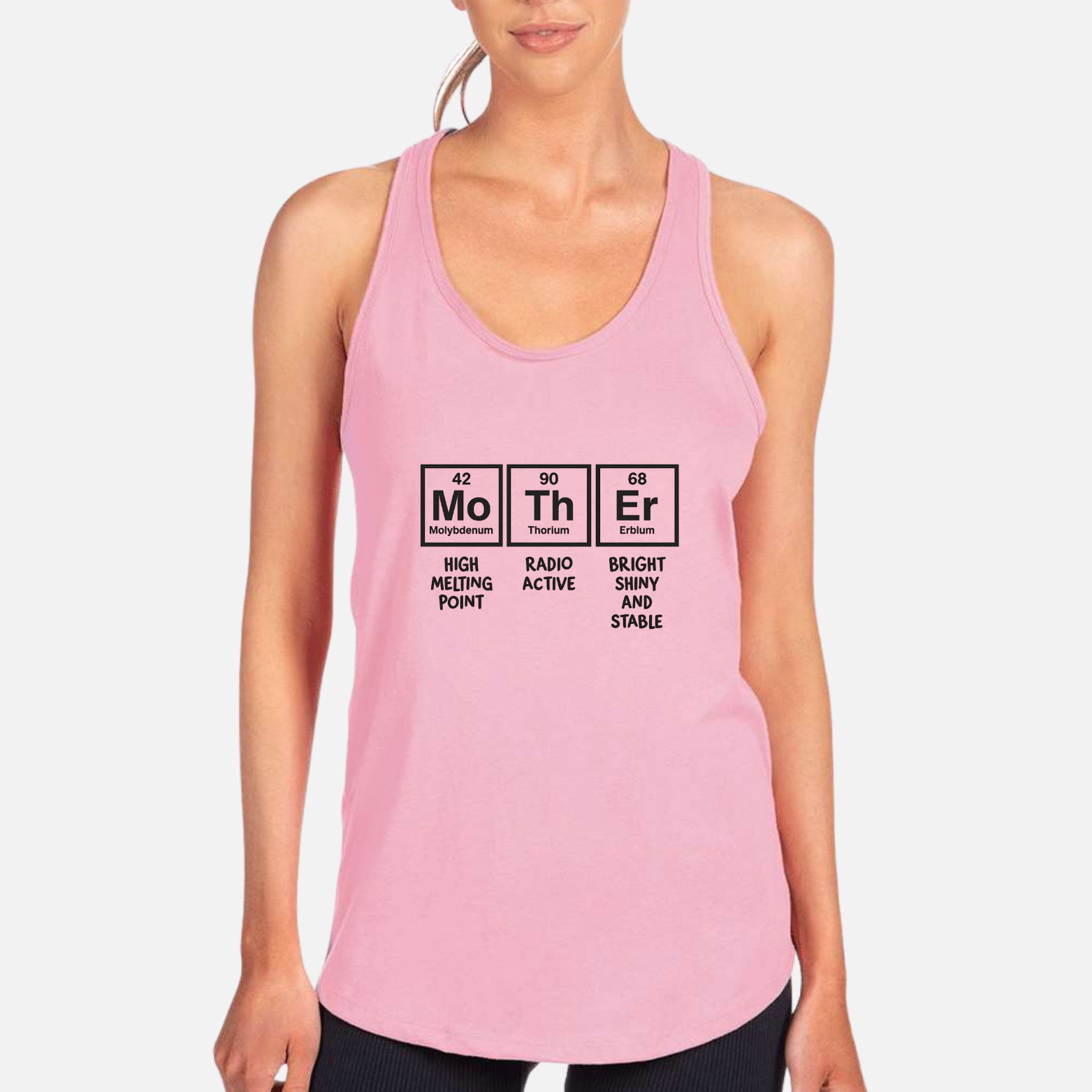Mom Chemistry Women's Racerback Tank - Lilac front mockup