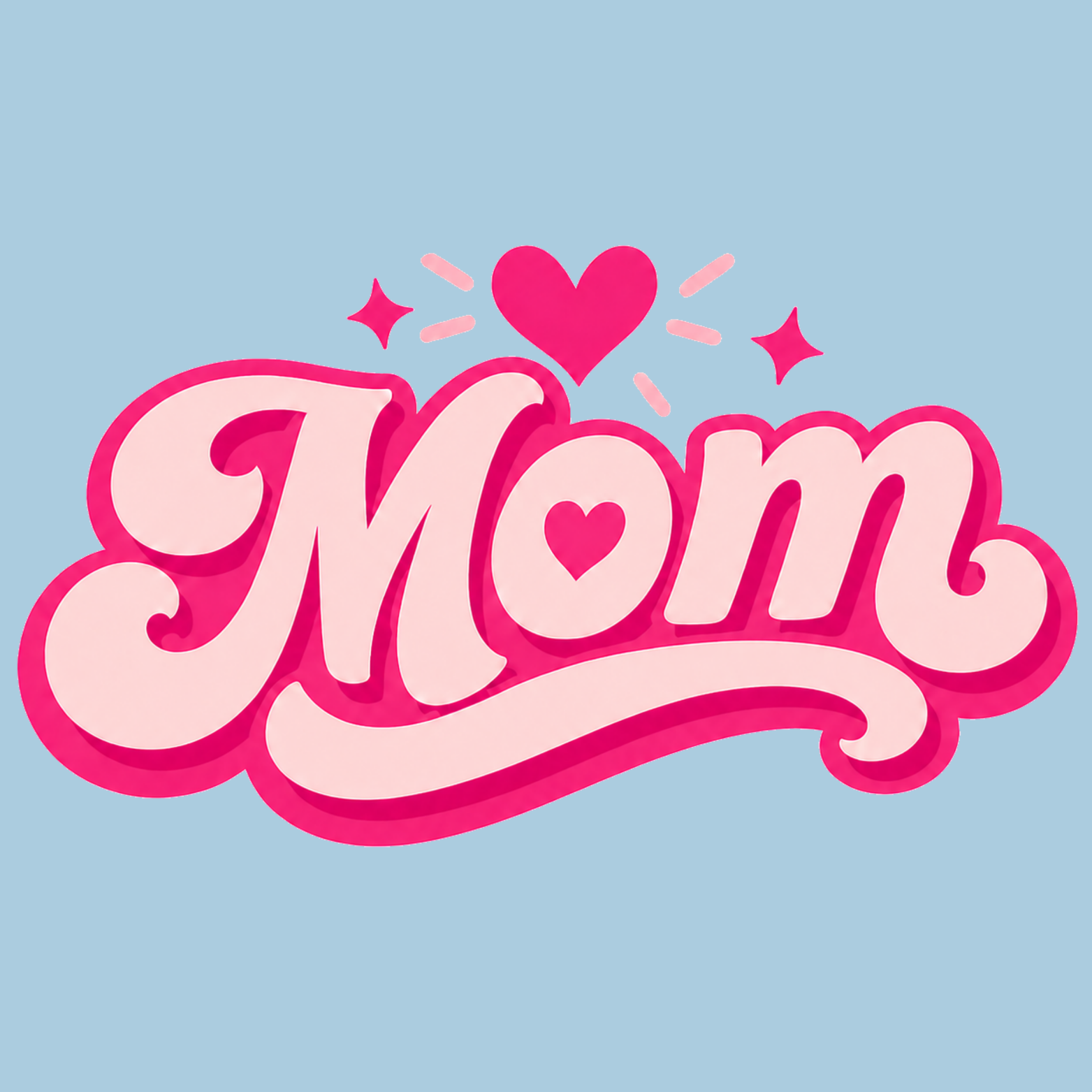 Mom Heart Crewneck Sweatshirt - Blue design preview
