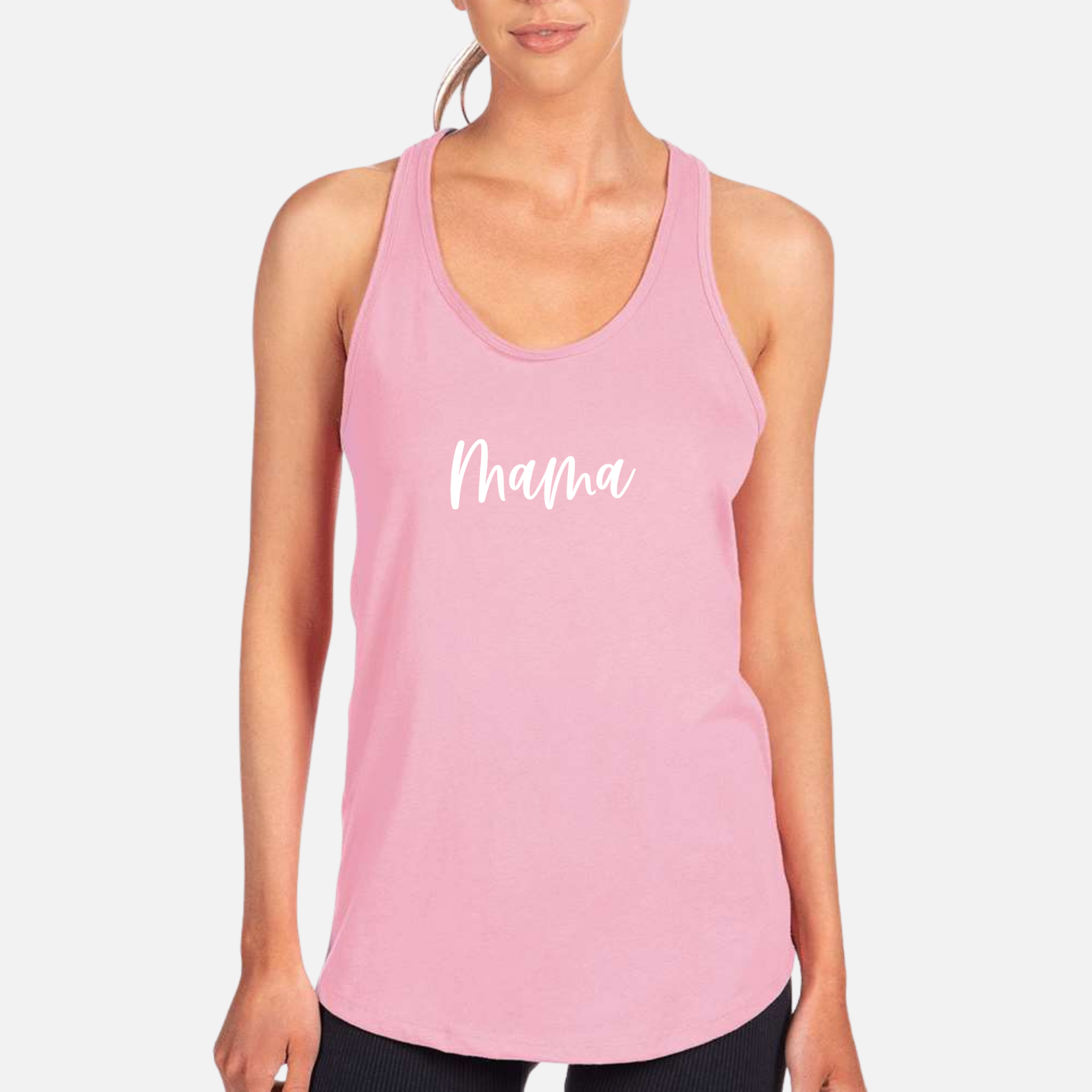 MAMA Women's Racerback Tank - Lilac front mockup