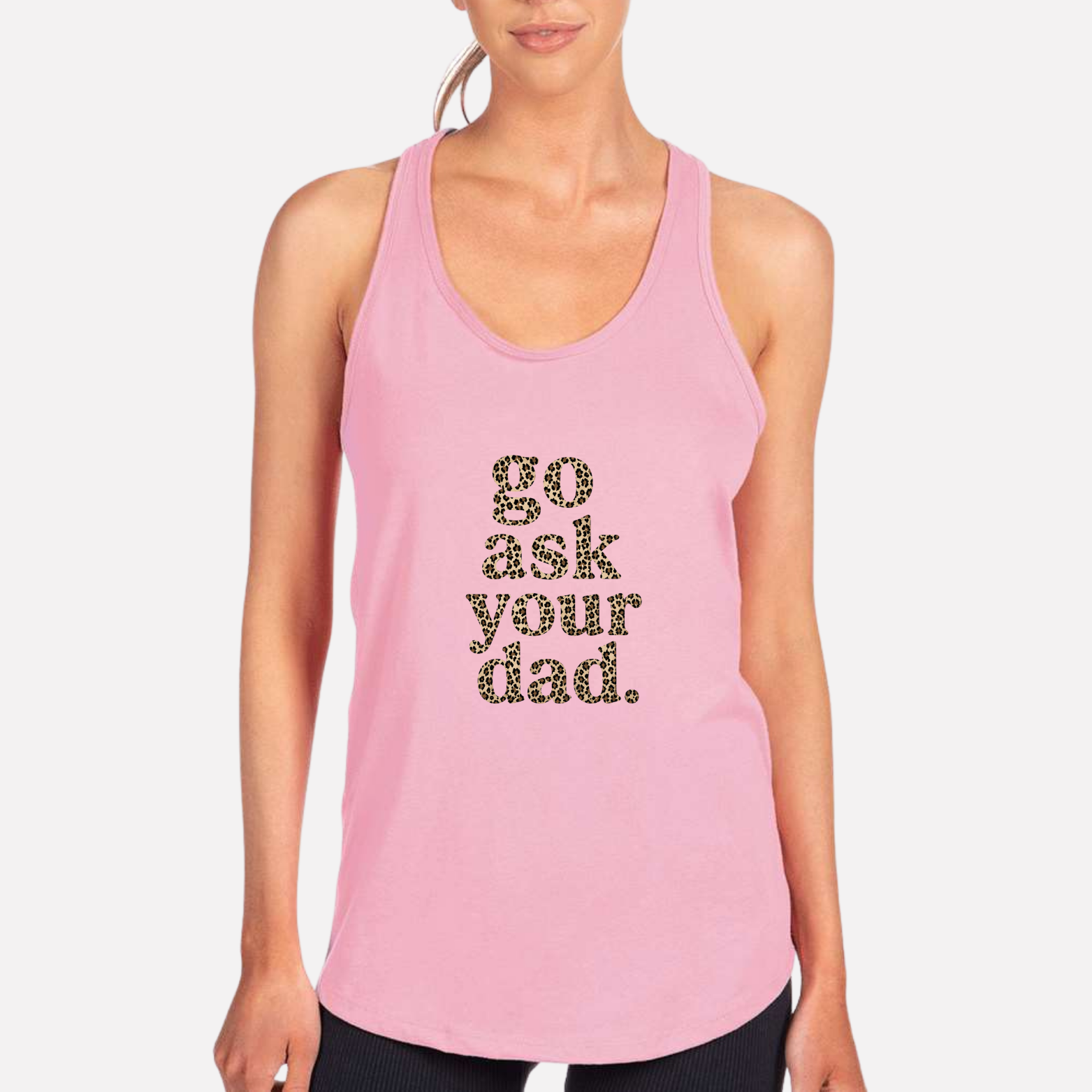 Go Ask Your Dad Women's Racerback Tank - Lilac front mockup