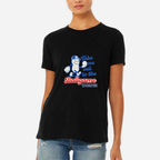 Take Me Out To The Ballgame Women's Ultra-Premium Triblend T-Shirt - Black front mockup