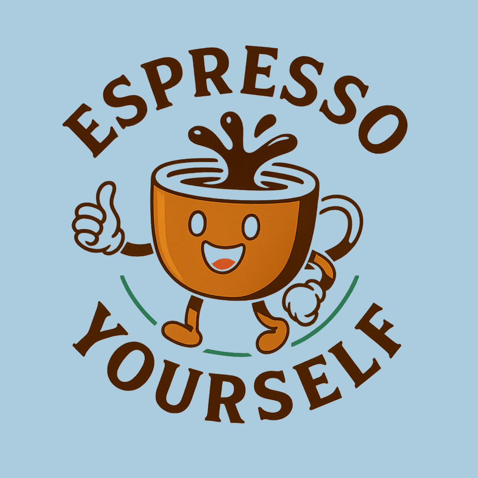 Espresso Yourself Crewneck Sweatshirt - Blue design preview