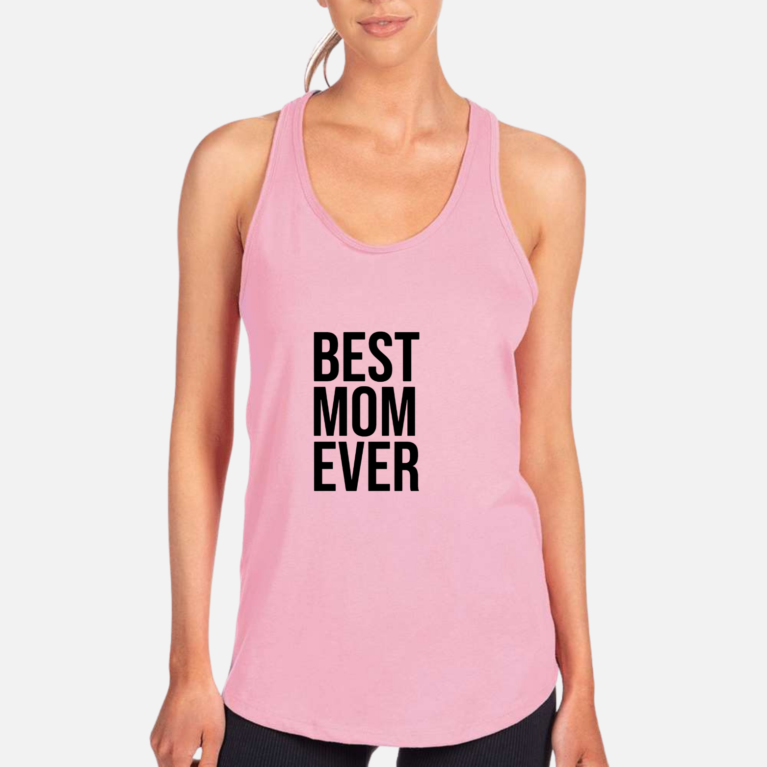Best Mom Ever Women's Racerback Tank - Lilac front mockup