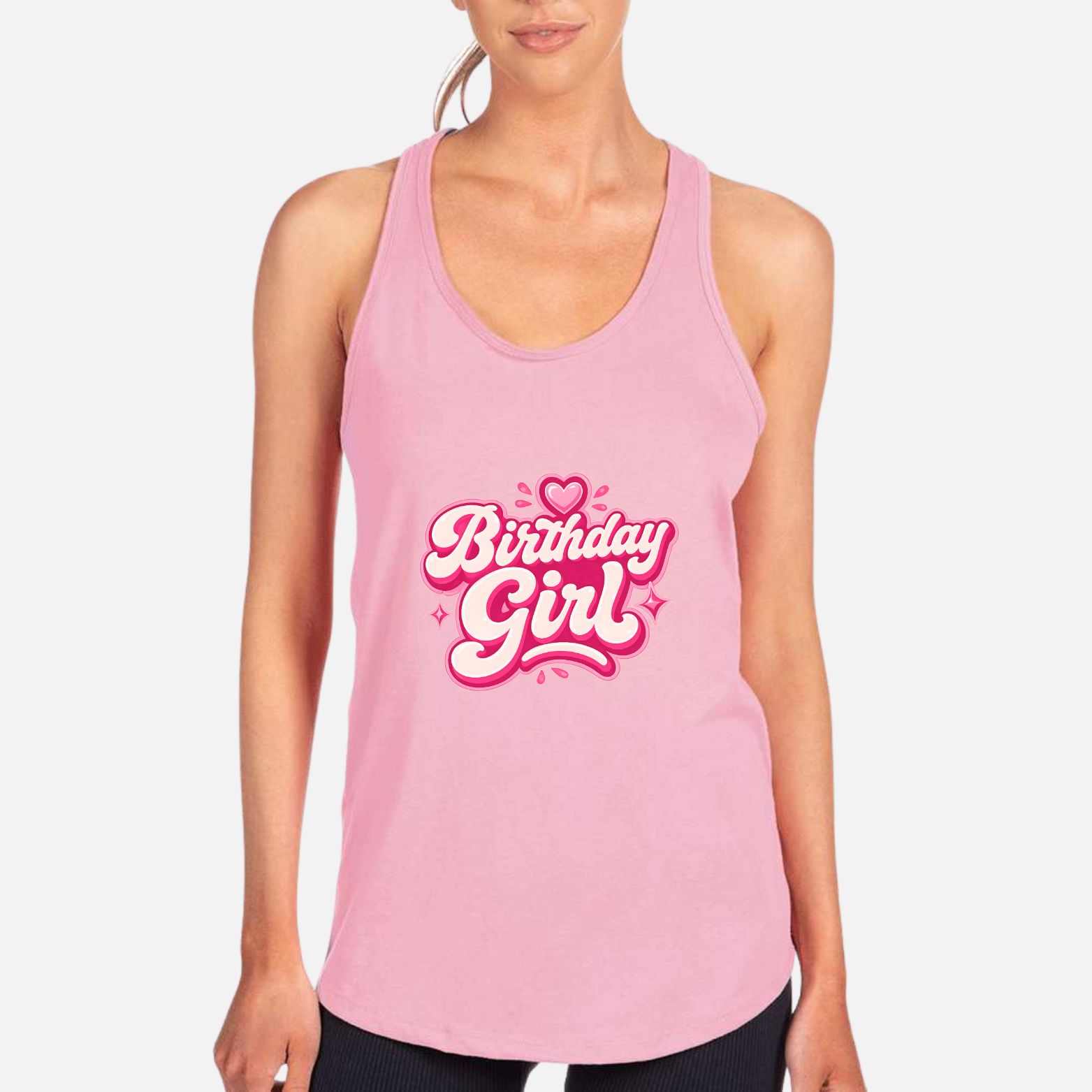 Birthday Girl Women's Racerback Tank - Lilac front mockup