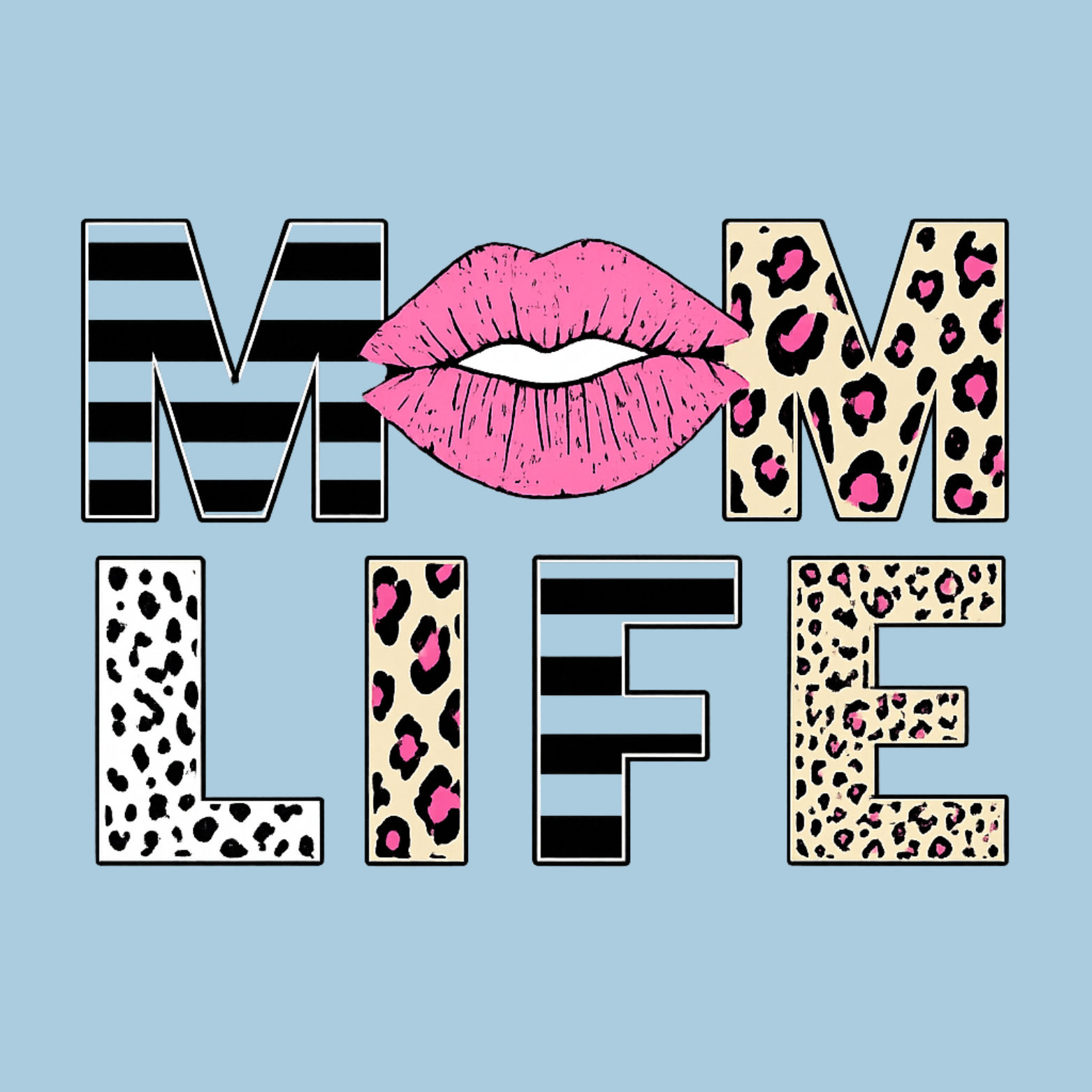 Mom Life Crewneck Sweatshirt - Blue design preview