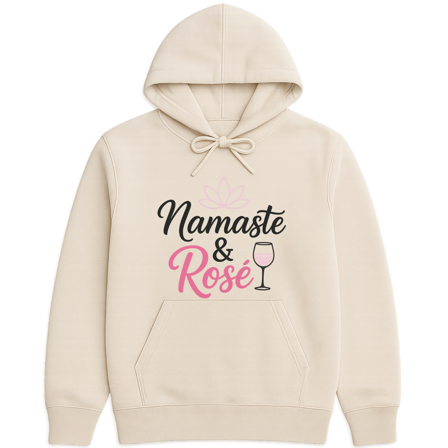 Namaste And Rose Hoodie - Natural