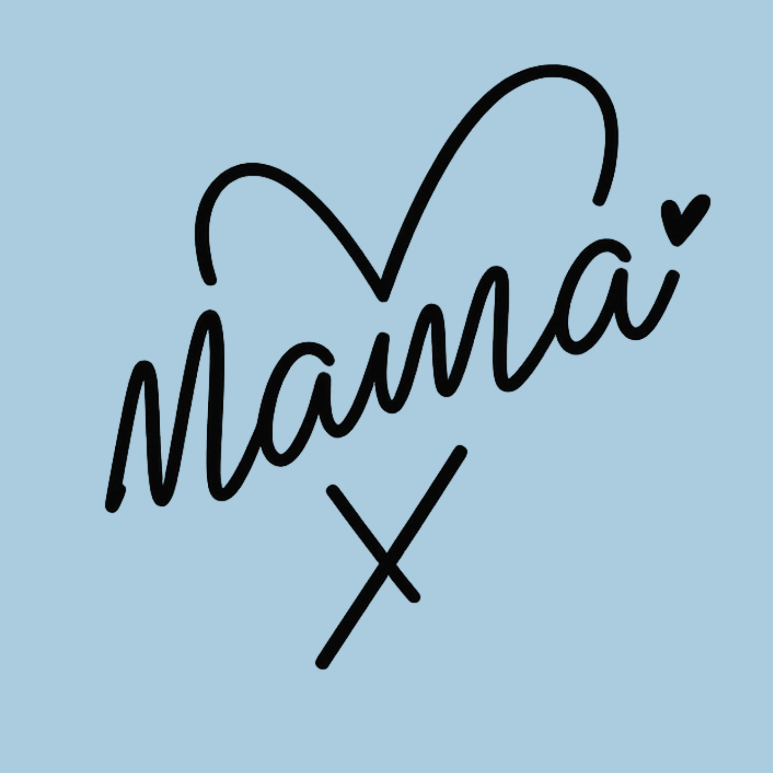 Mama Heart Crewneck Sweatshirt - Blue design preview