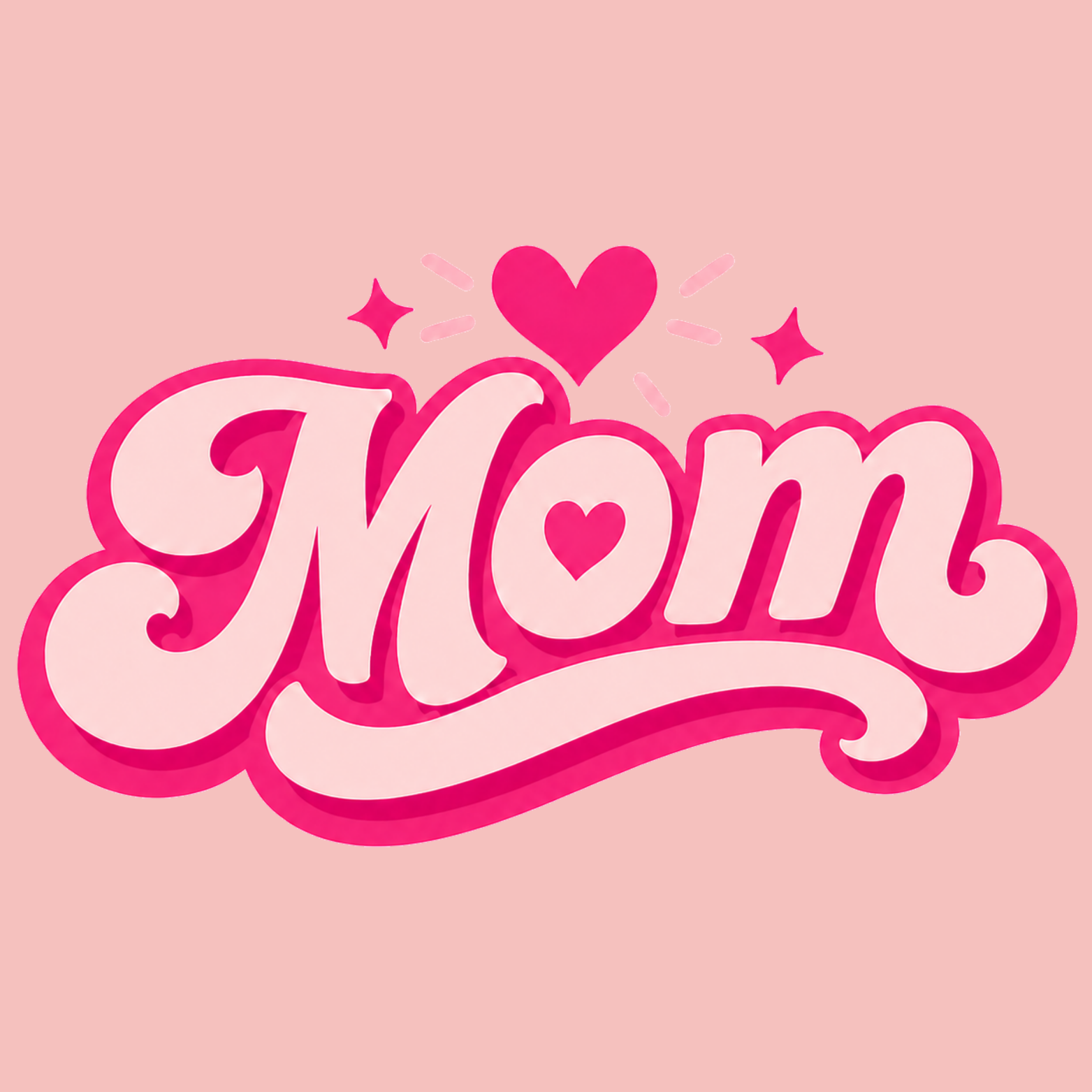 Mom Heart Hoodie - Pink design preview