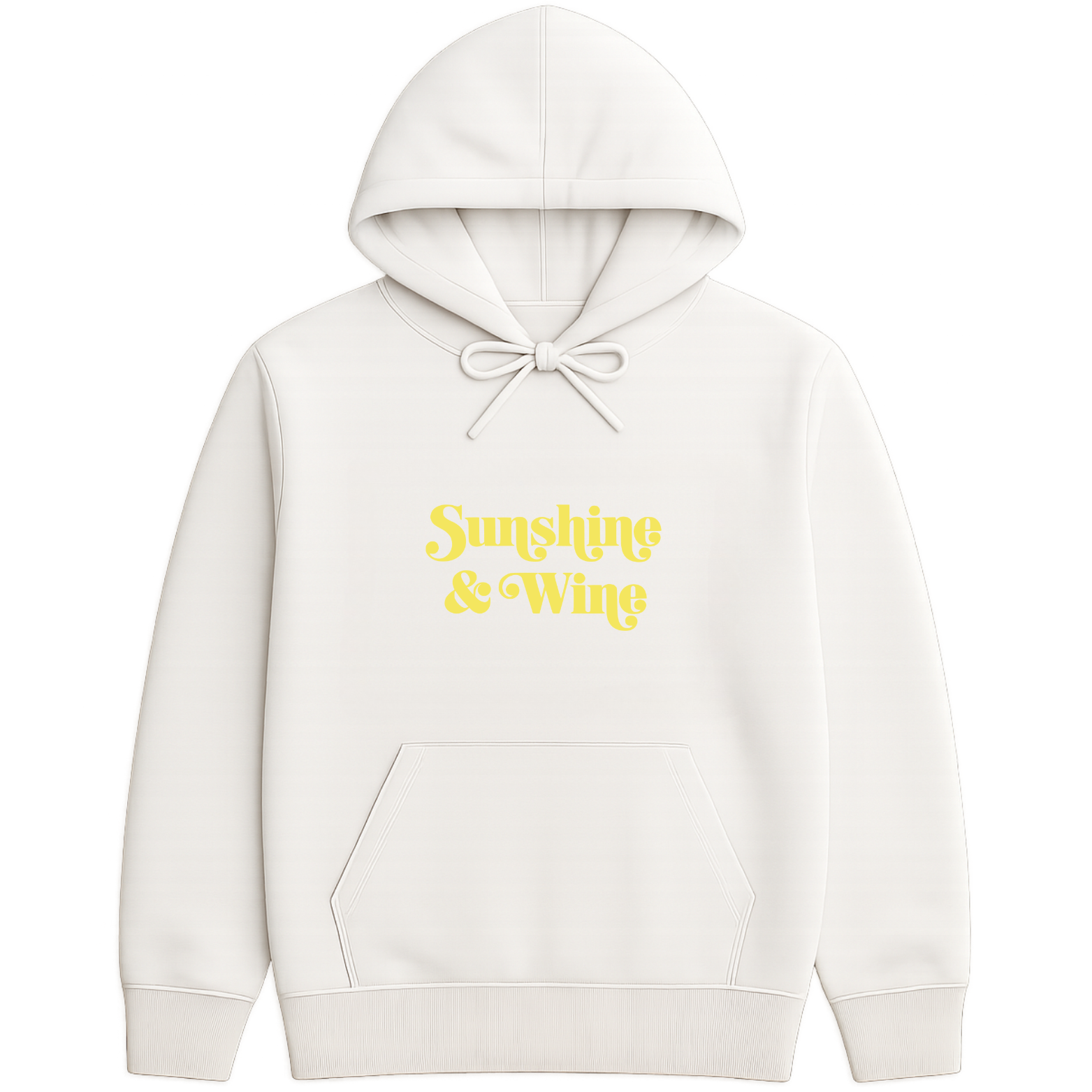 Sunshine & Wine Hoodie - White mockup