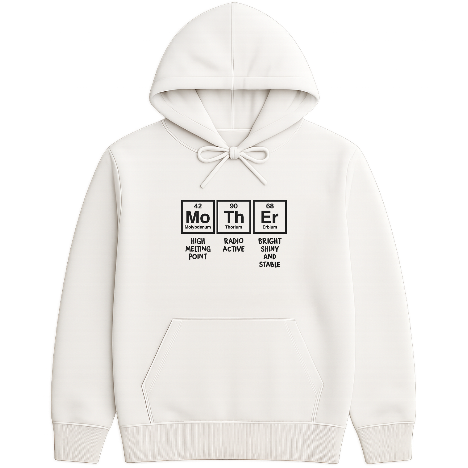 Mom Chemistry Hoodie - White mockup