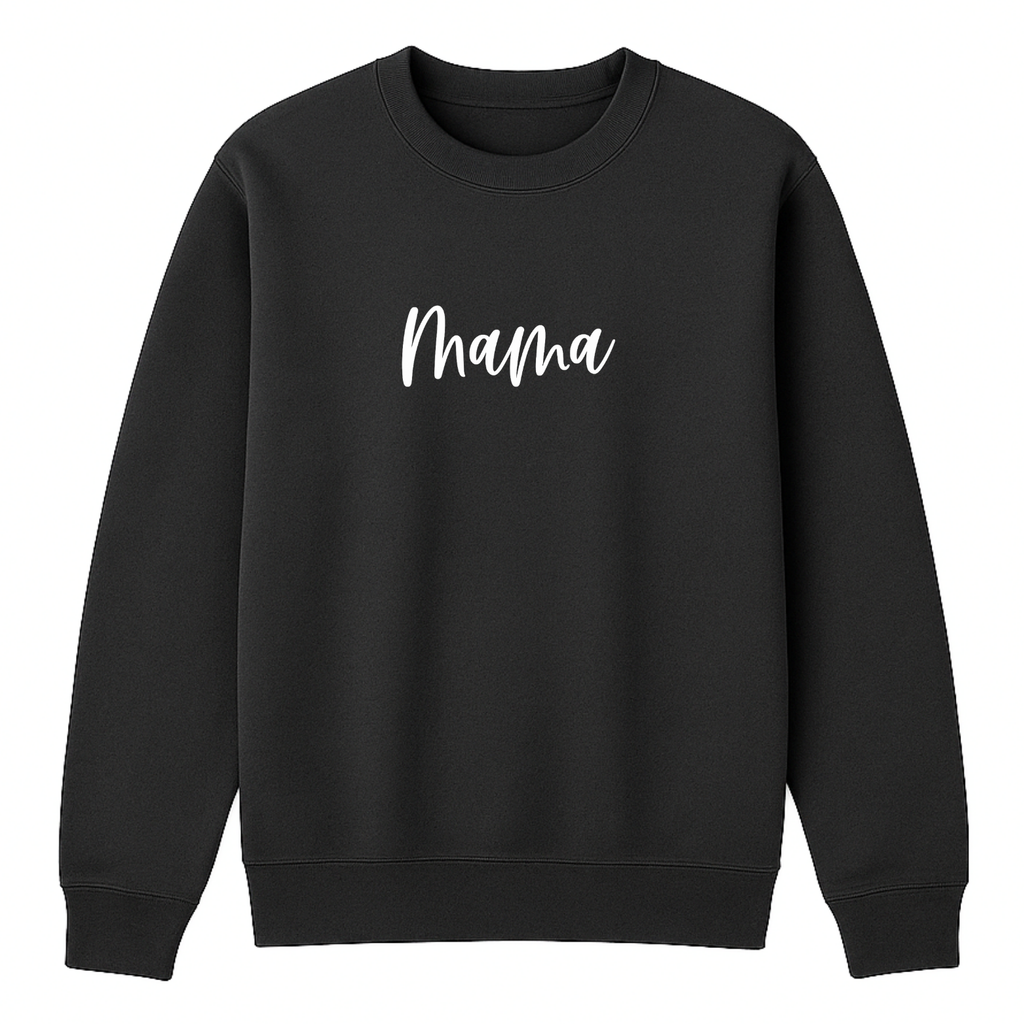 MAMA Crewneck Sweatshirt - Black mockup