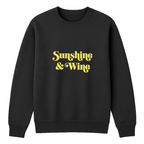 Sunshine & Wine Crewneck Sweatshirt - Black mockup