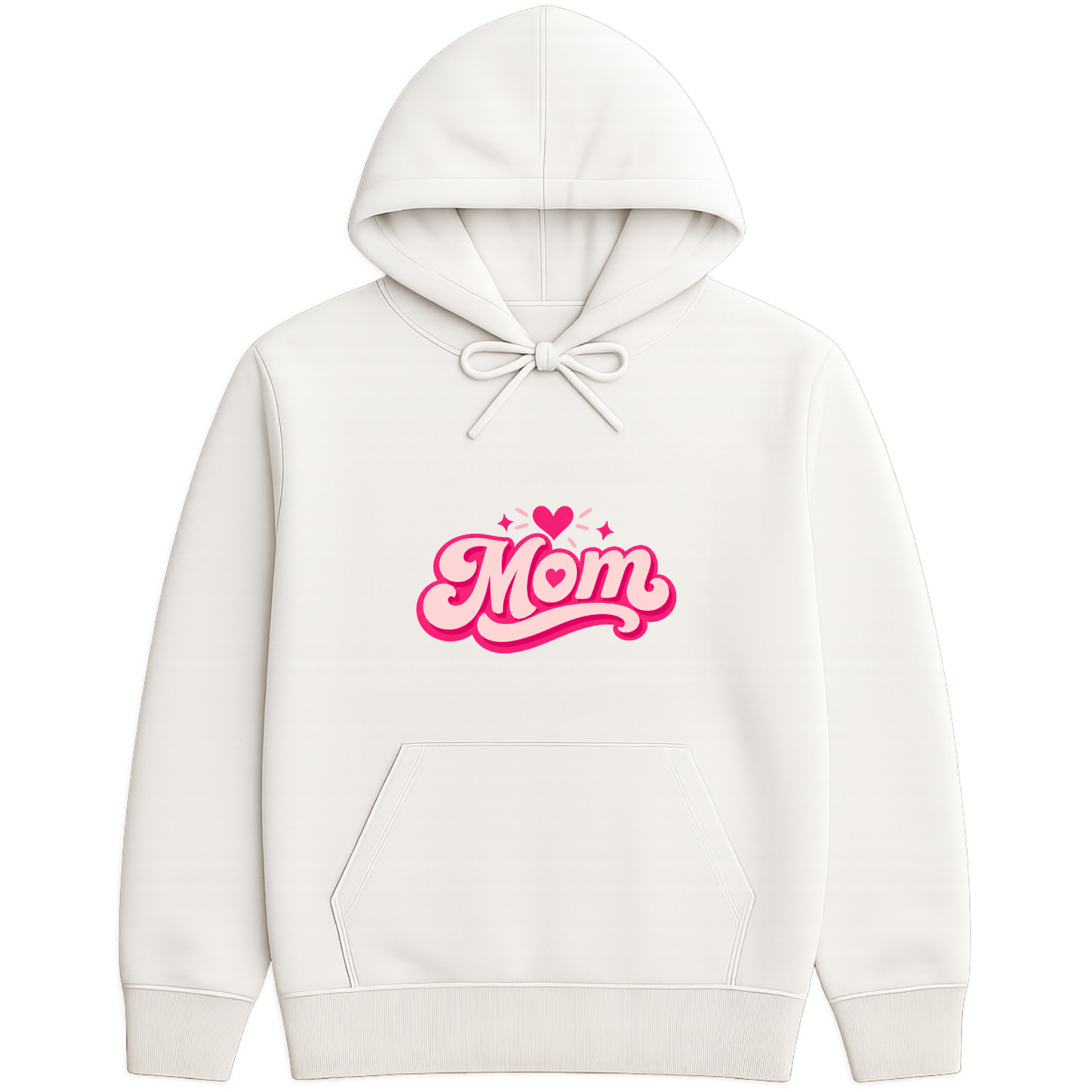Mom Heart Hoodie - White mockup