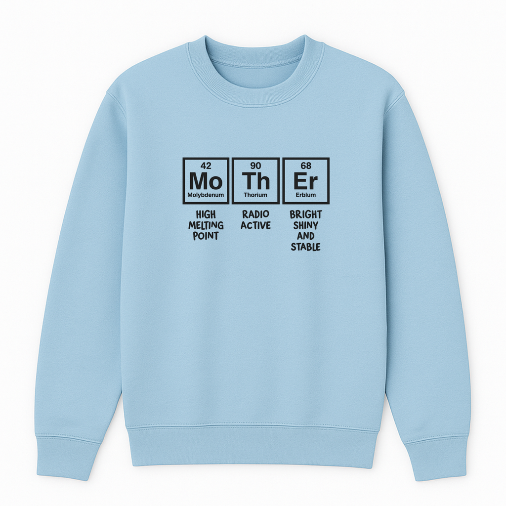 Mom Chemistry Crewneck Sweatshirt - Black mockup