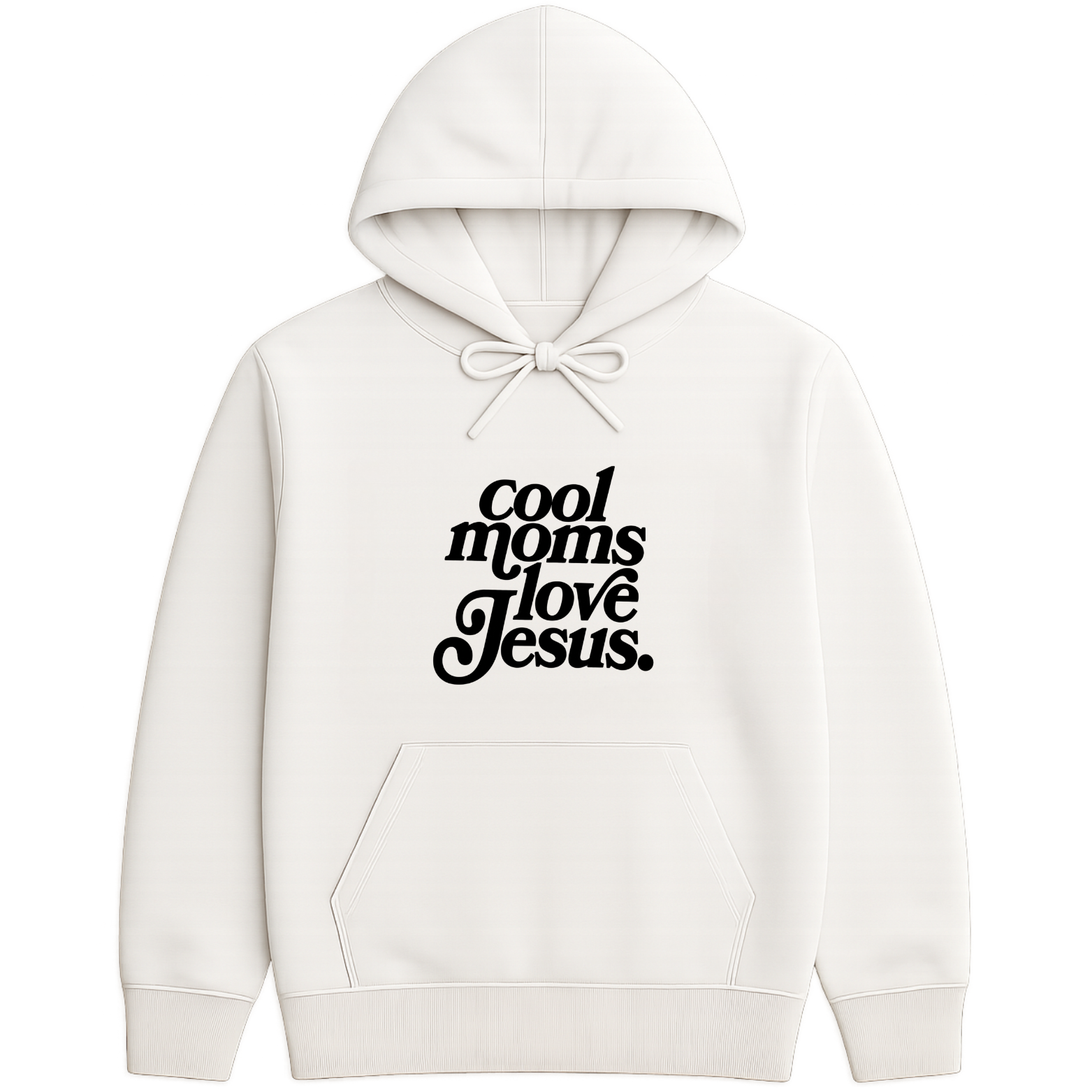 Cool Moms Love Jesus Hoodie - White mockup