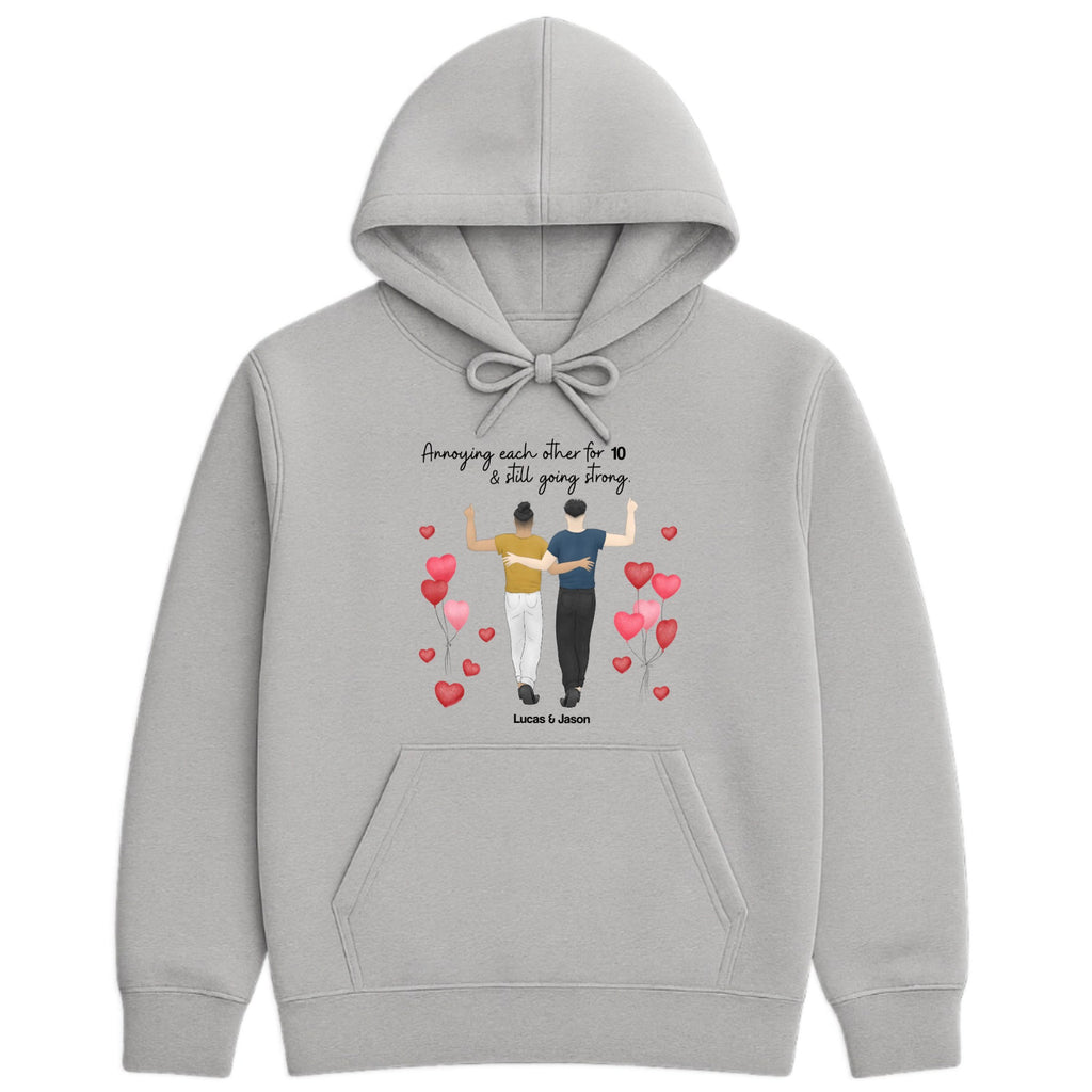 Annoying each other and still going strong Hoodie hero product mockup