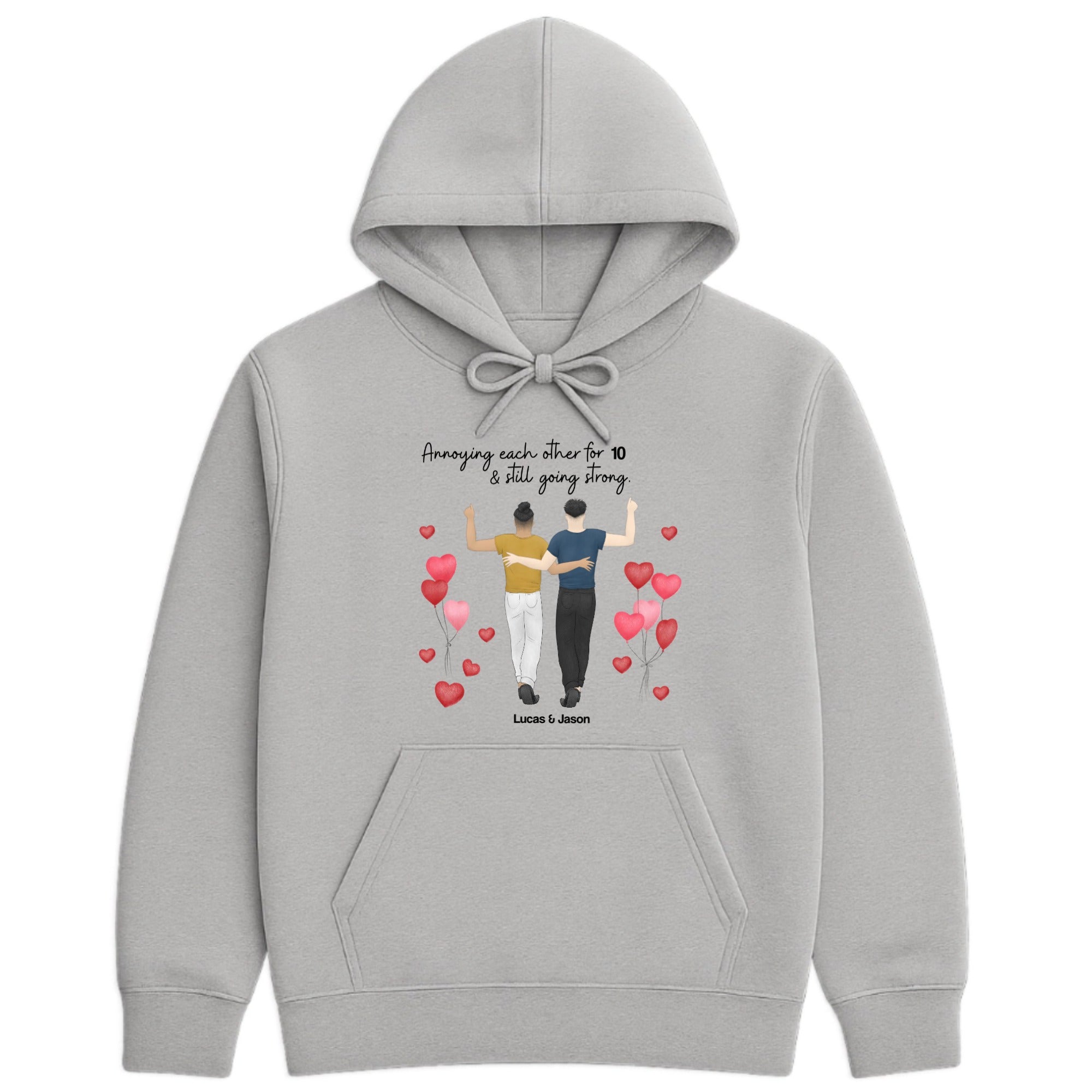 Annoying each other and still going strong Hoodie hero product mockup