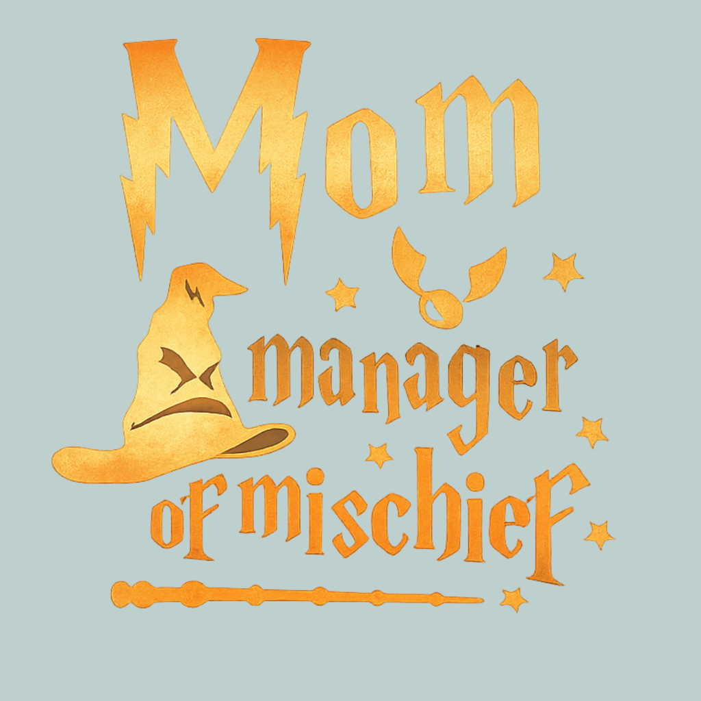 Mom Manager Of Mischief Women's Ultra-Premium Triblend T-Shirt - Black design preview