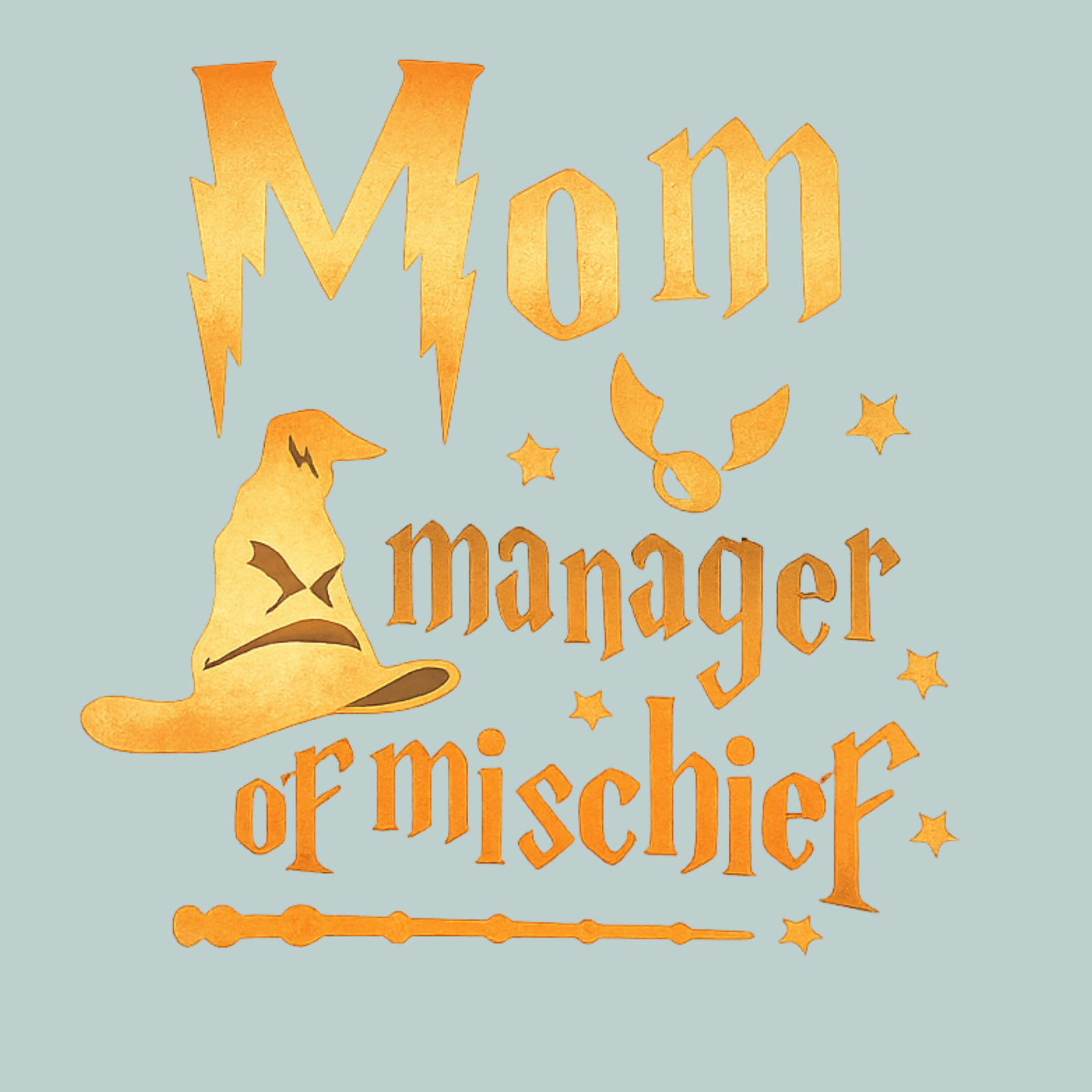 Mom Manager Of Mischief Women's Ultra-Premium Triblend T-Shirt - Black design preview