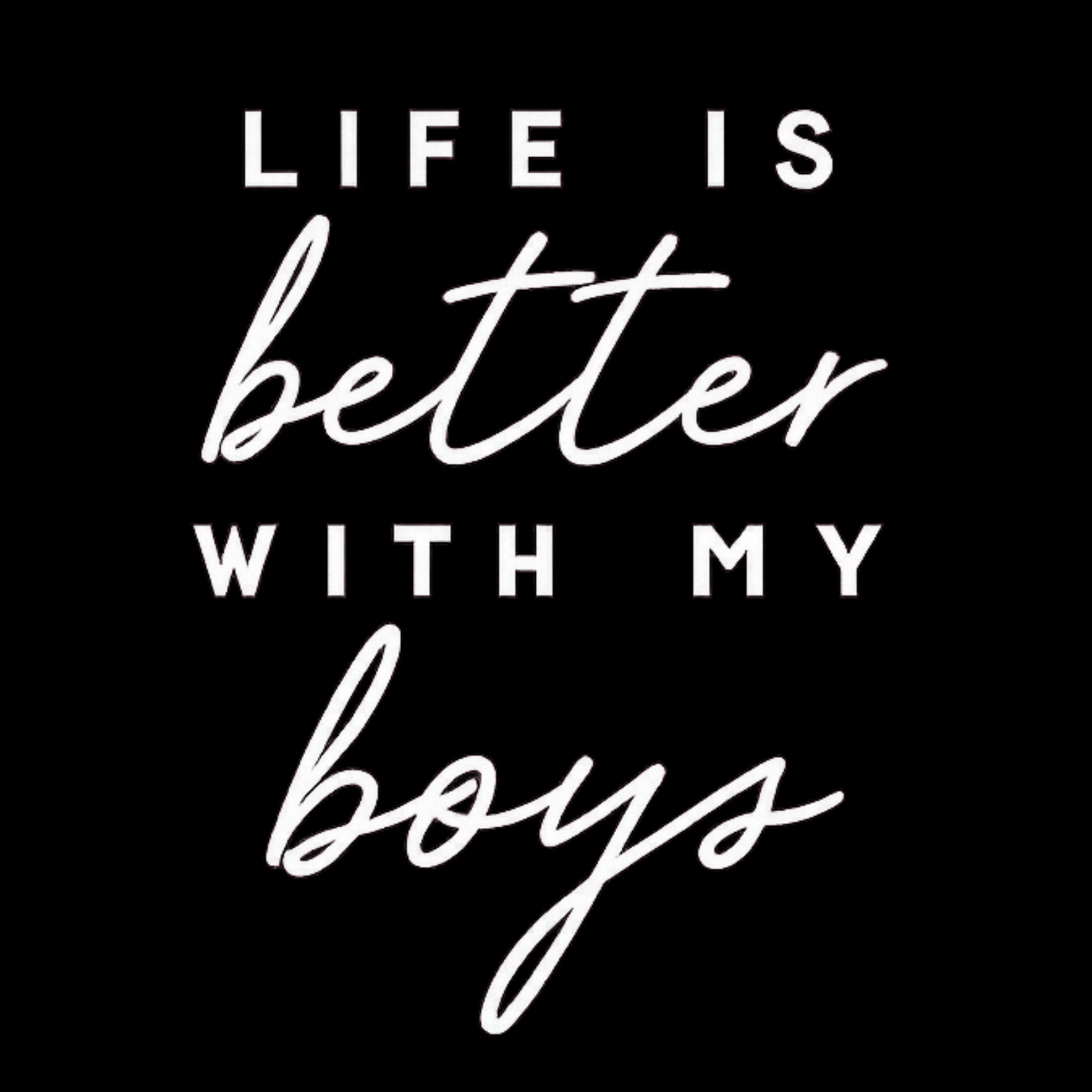 Life Is Better With My Boys Women's Ultra-Premium Triblend T-Shirt - Black design preview