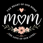 Mom The Heart Of Our Home Women's Ultra-Premium Triblend T-Shirt - Black design preview