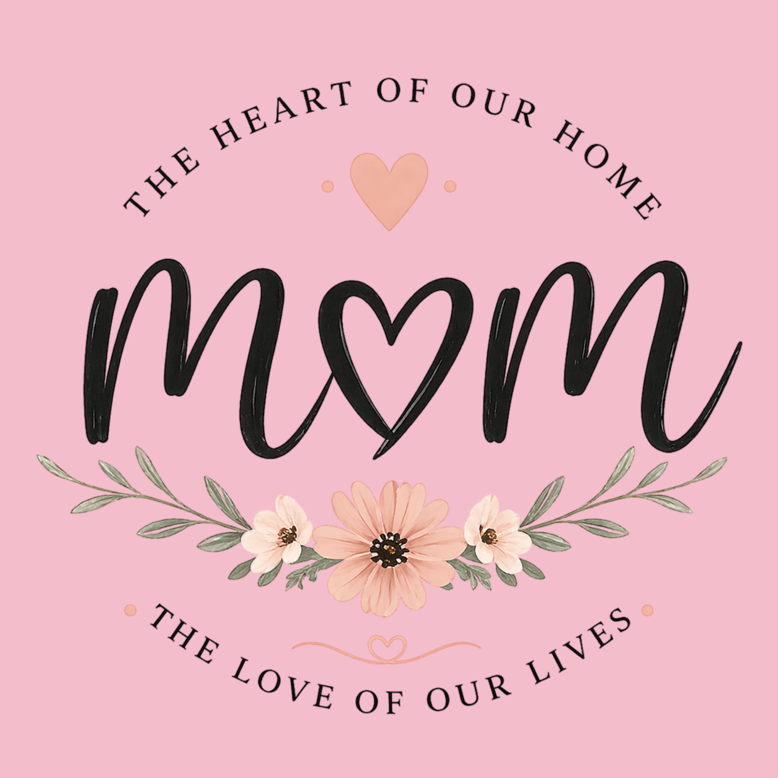 Mom The Heart Of Our Home Women's Premium Racerback Tank - Lilac design preview